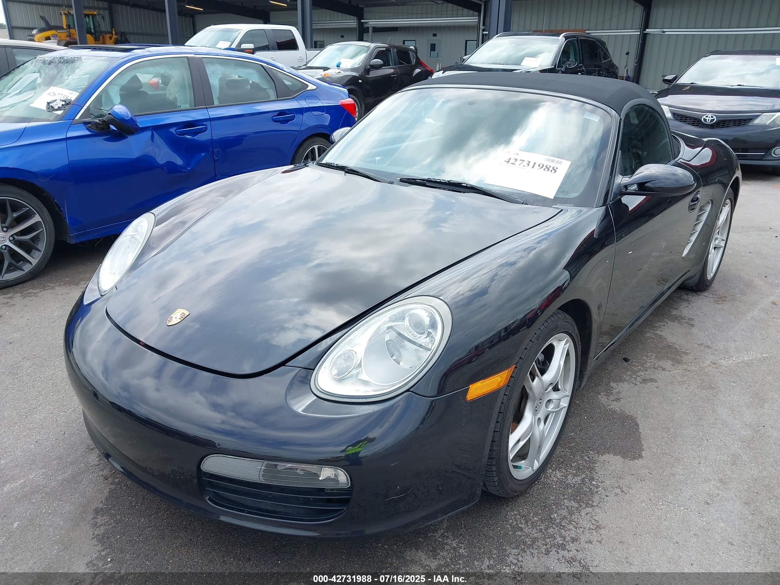 2005 Porsche Boxster   Black vin: WP0CA29815U710376