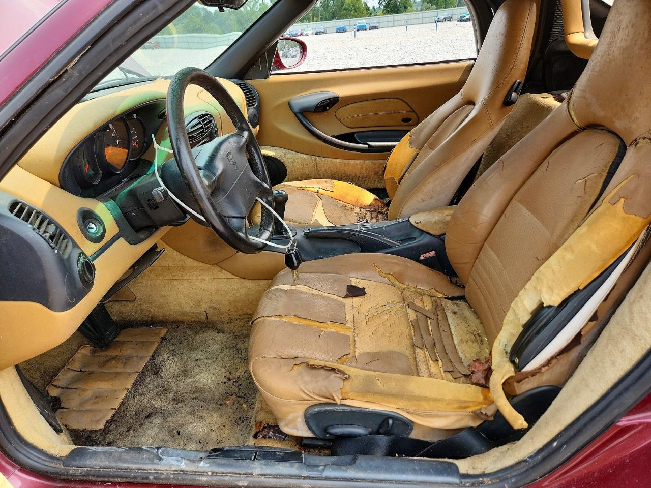1998 Porsche Boxster Maroon vin: WP0CA2981WU624339