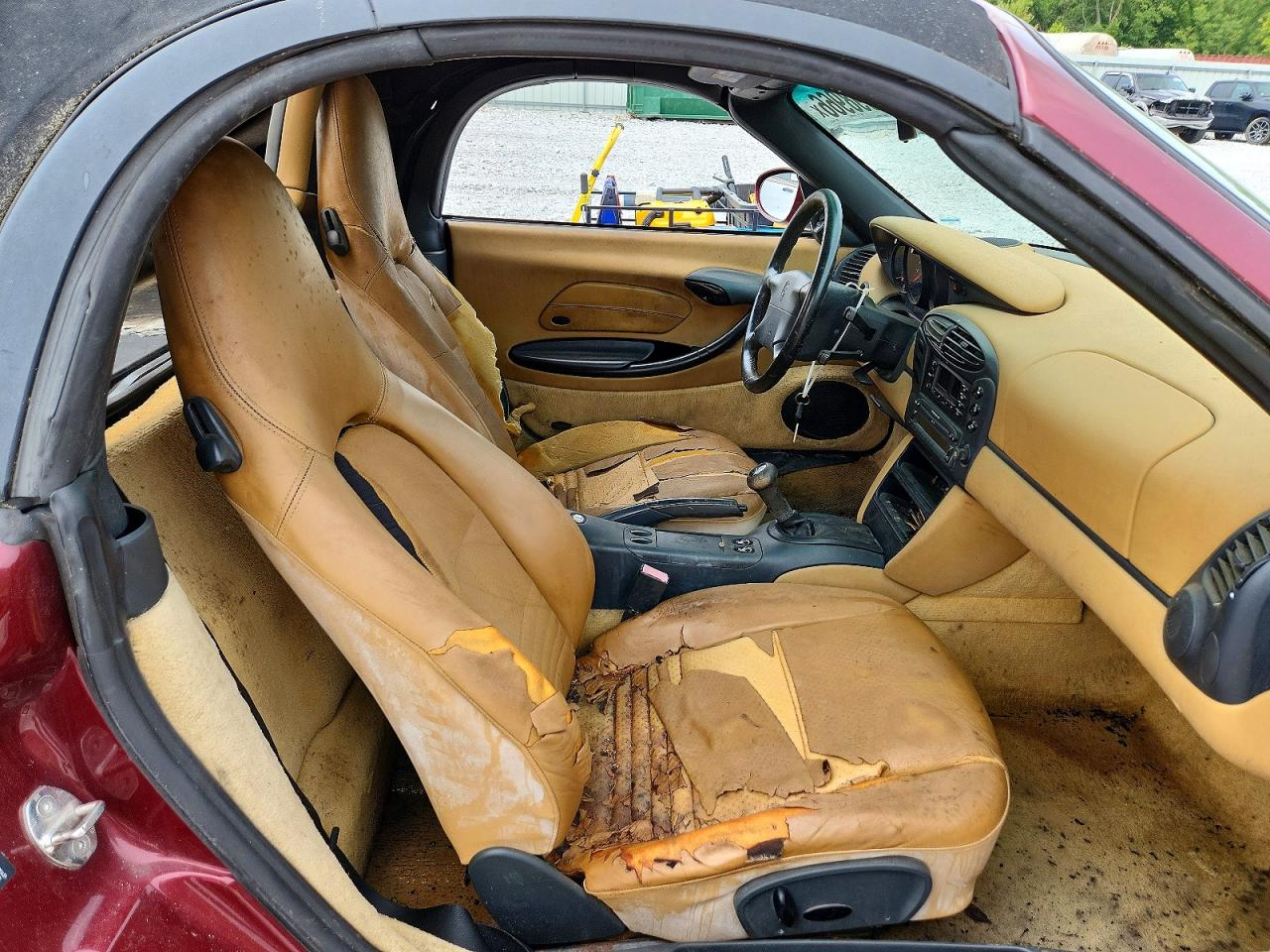1998 Porsche Boxster Maroon vin: WP0CA2981WU624339