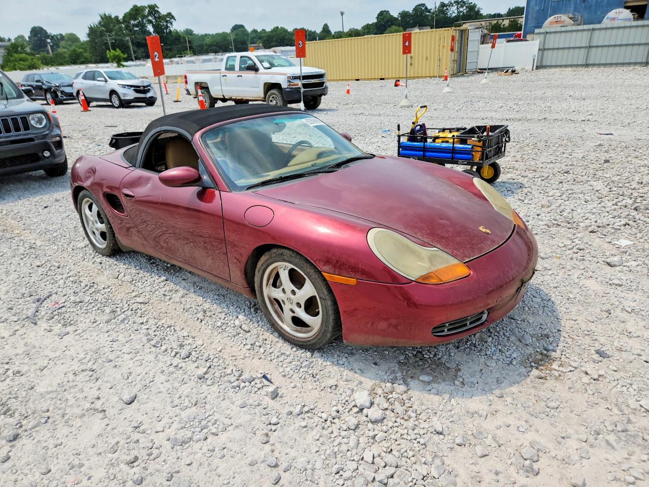 1998 Porsche Boxster Maroon vin: WP0CA2981WU624339