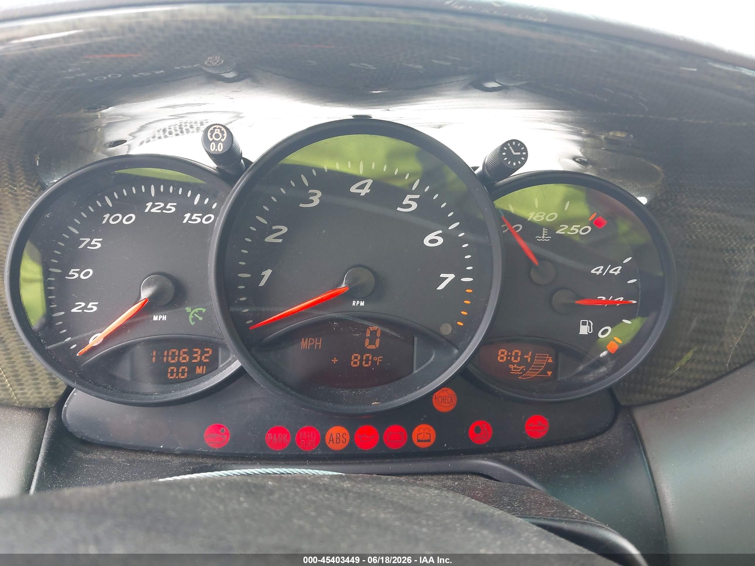 2000 Porsche Boxster   Silver vin: WP0CA2981YU624506