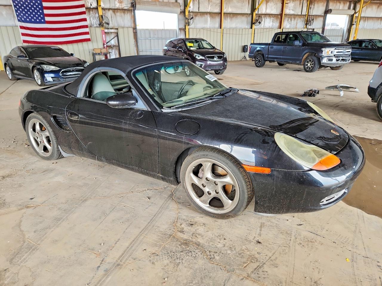 2002 Porsche Boxster Black vin: WP0CA29822U624277