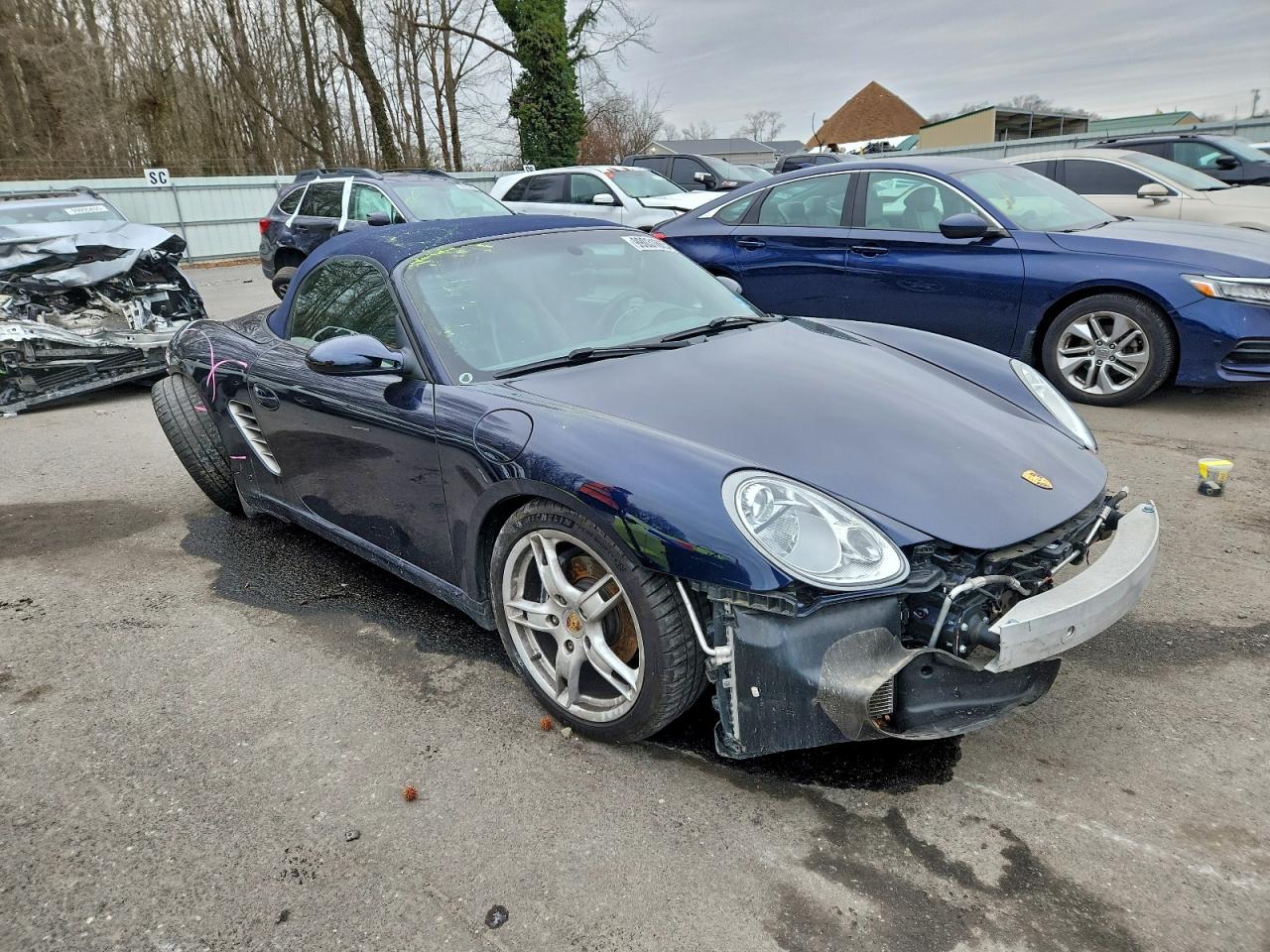 2006 Porsche Boxster Синий vin: WP0CA29836S710103