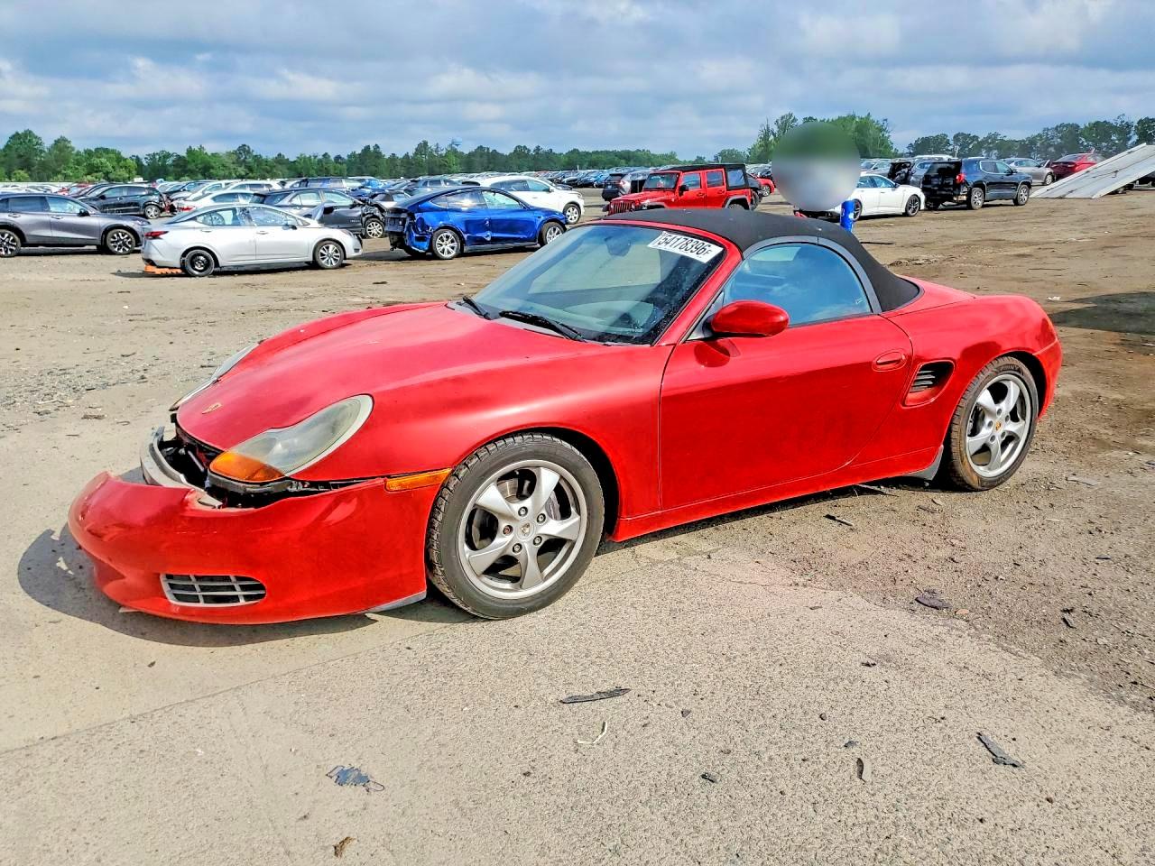 2001 Porsche Boxster Red vin: WP0CA29841U623517