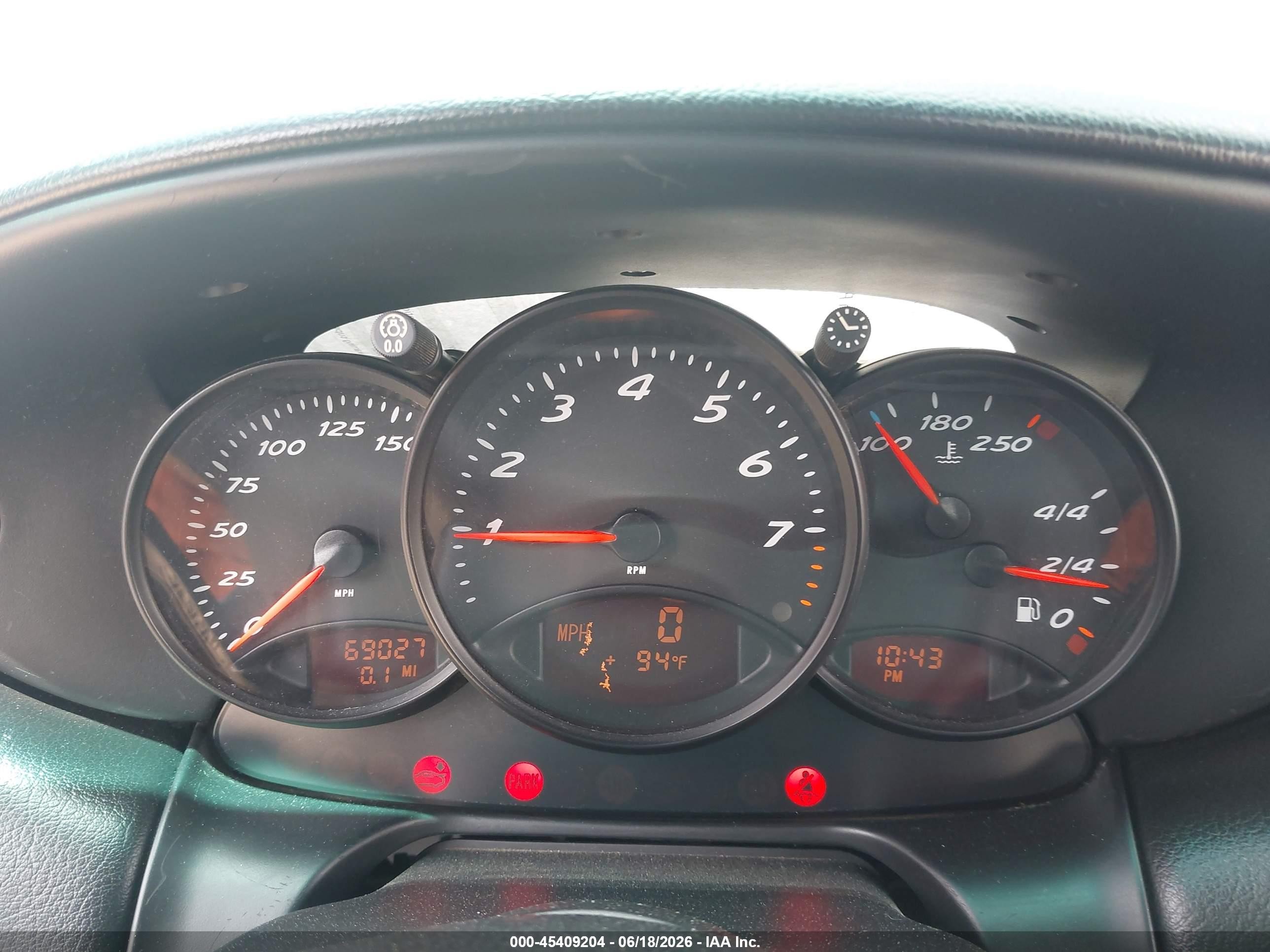 2000 Porsche Boxster   Black vin: WP0CA2984YU626010