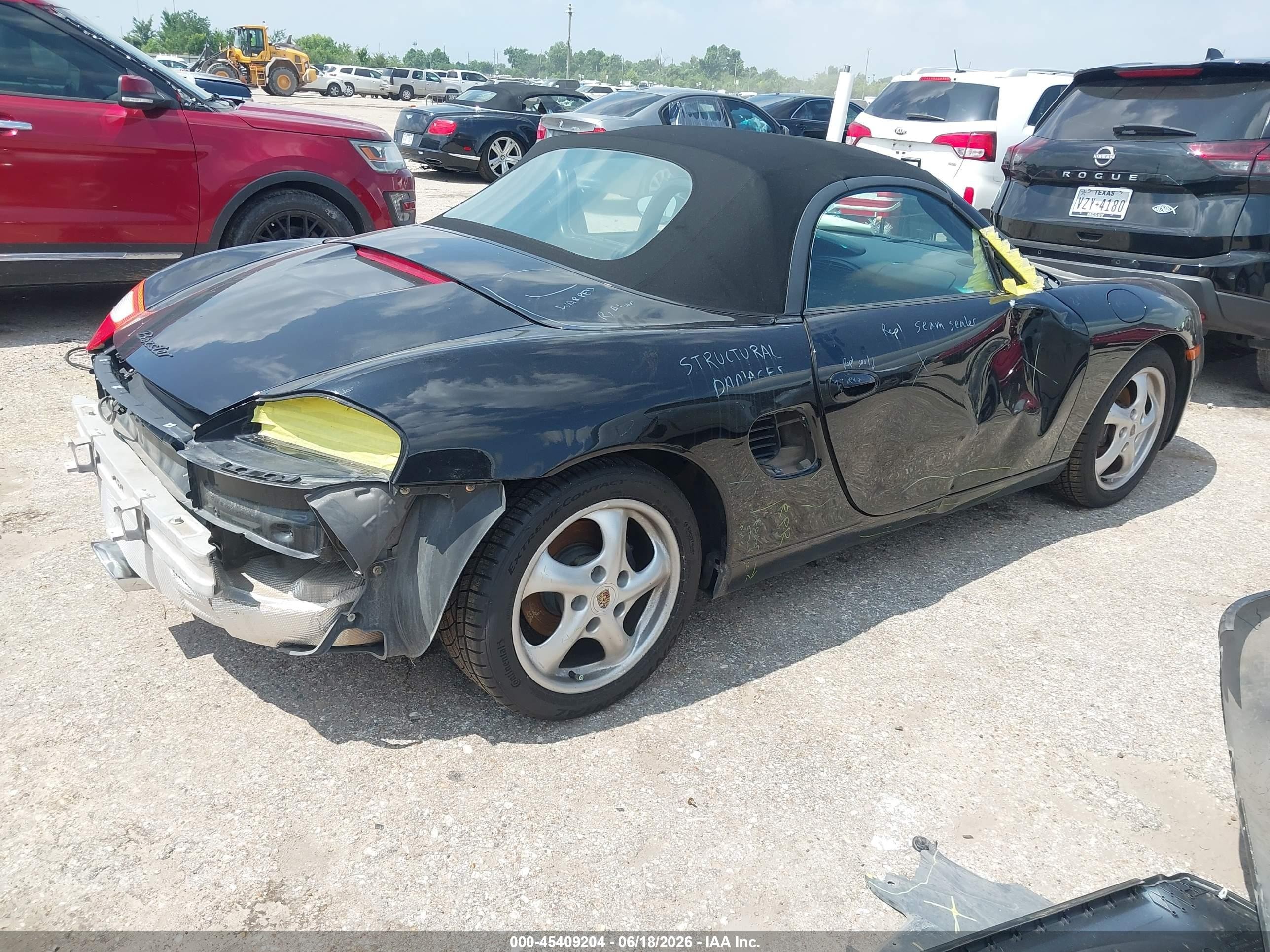 2000 Porsche Boxster   Black vin: WP0CA2984YU626010