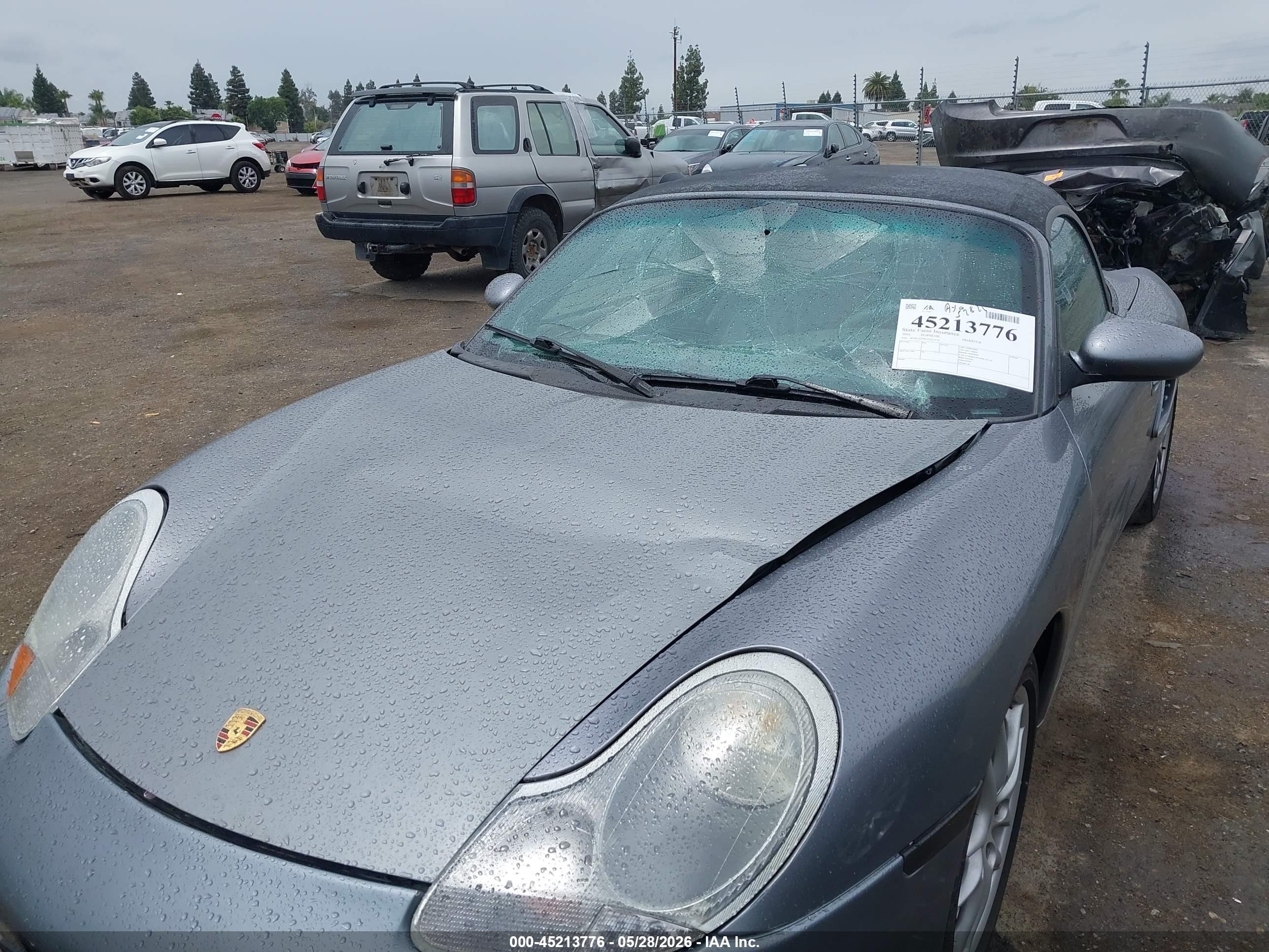 2003 Porsche Boxster   Gray vin: WP0CA29853U622170