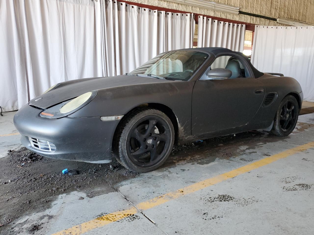 1999 Porsche Boxster Black vin: WP0CA2985XU629545 Damage: Left Front Fender, Previous Repair, Substandard Repair