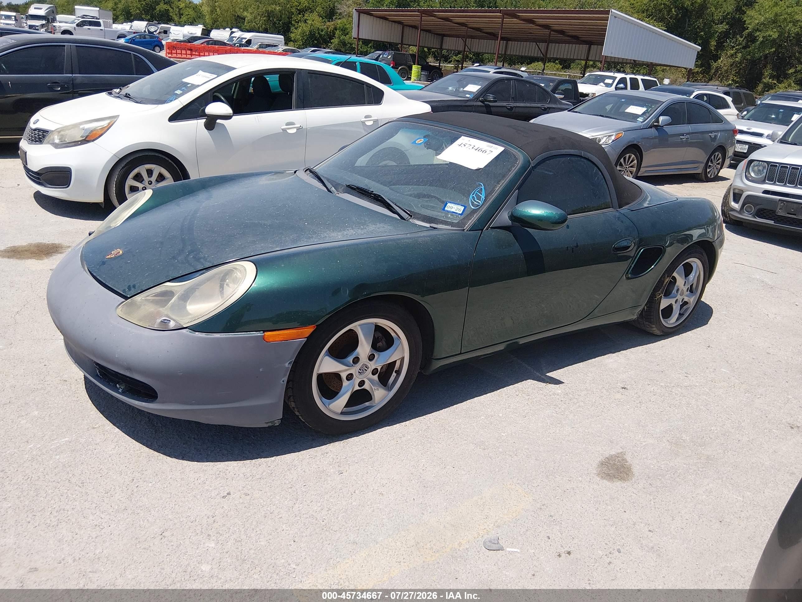 2001 Porsche Boxster   Green vin: WP0CA29861U622871