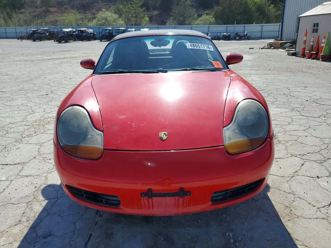 2002 Porsche Boxster Red vin: WP0CA29862U620846