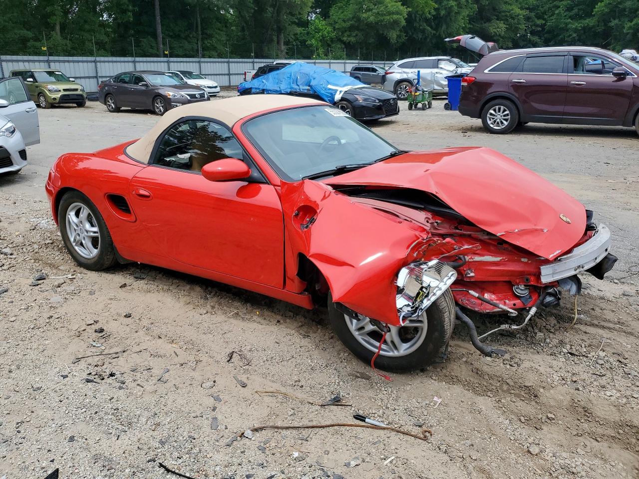 1997 Porsche Boxster Red vin: WP0CA2987VS620161