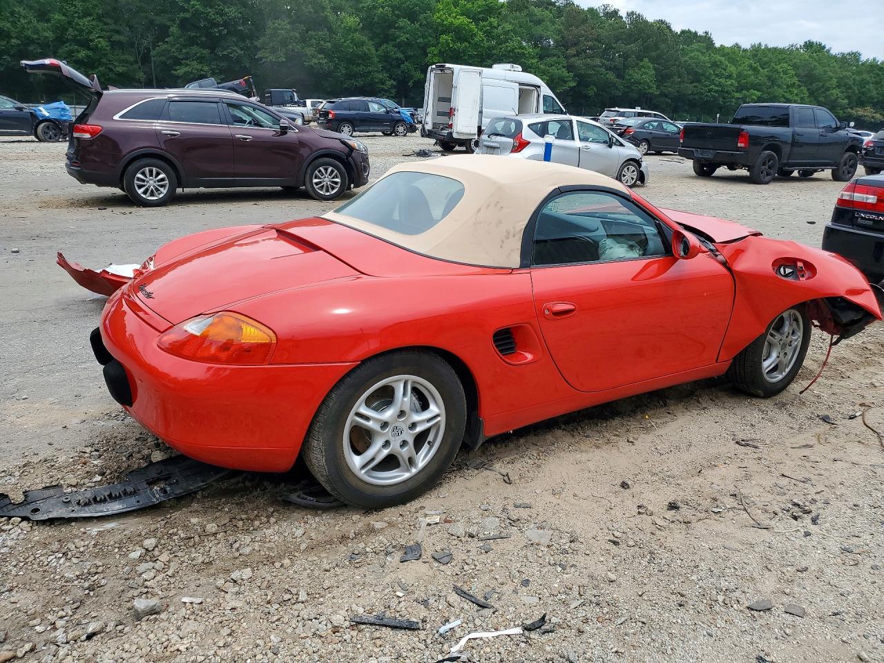 1997 Porsche Boxster Red vin: WP0CA2987VS620161