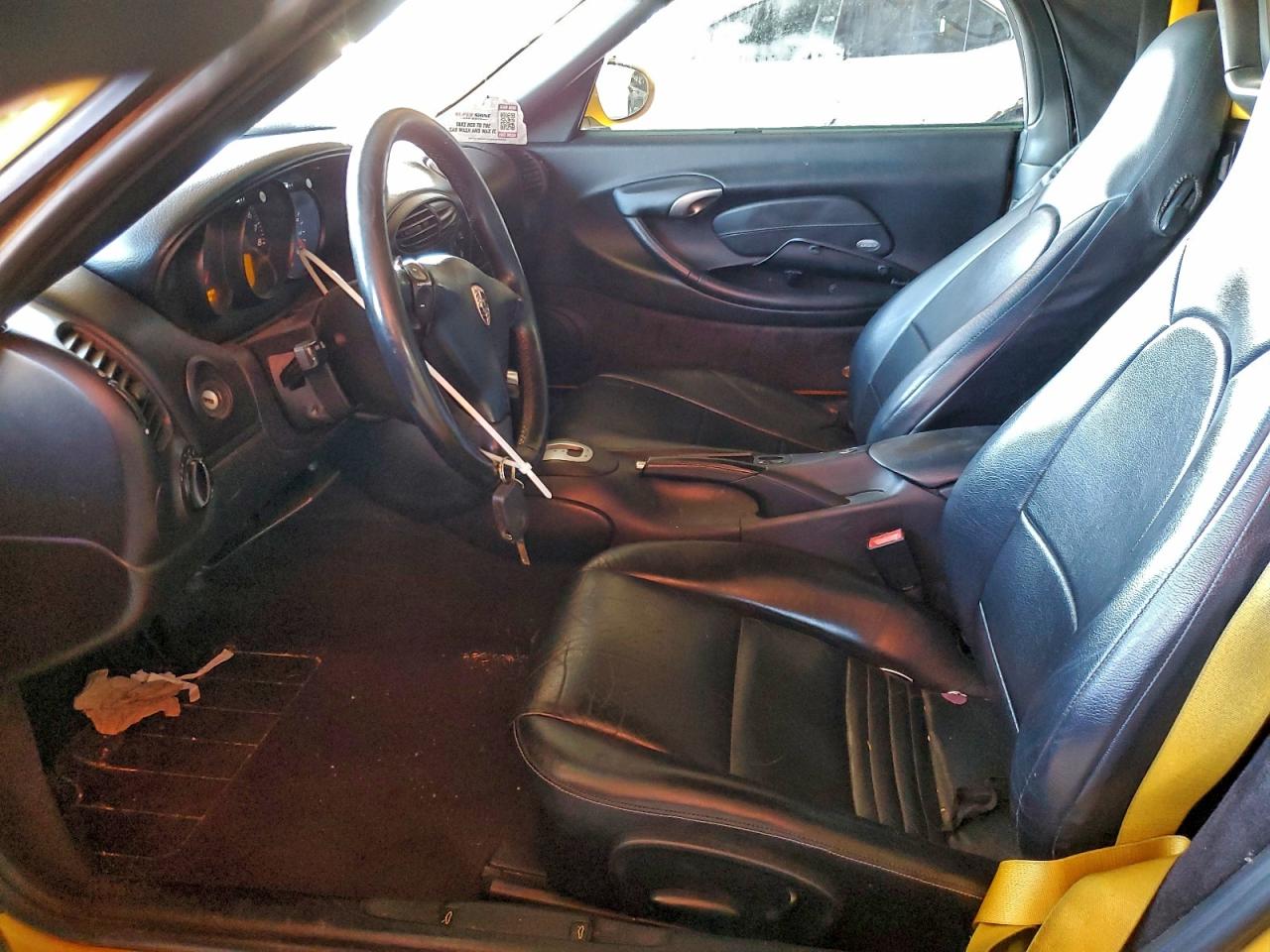 2001 Porsche Boxster Yellow vin: WP0CA29881S620468