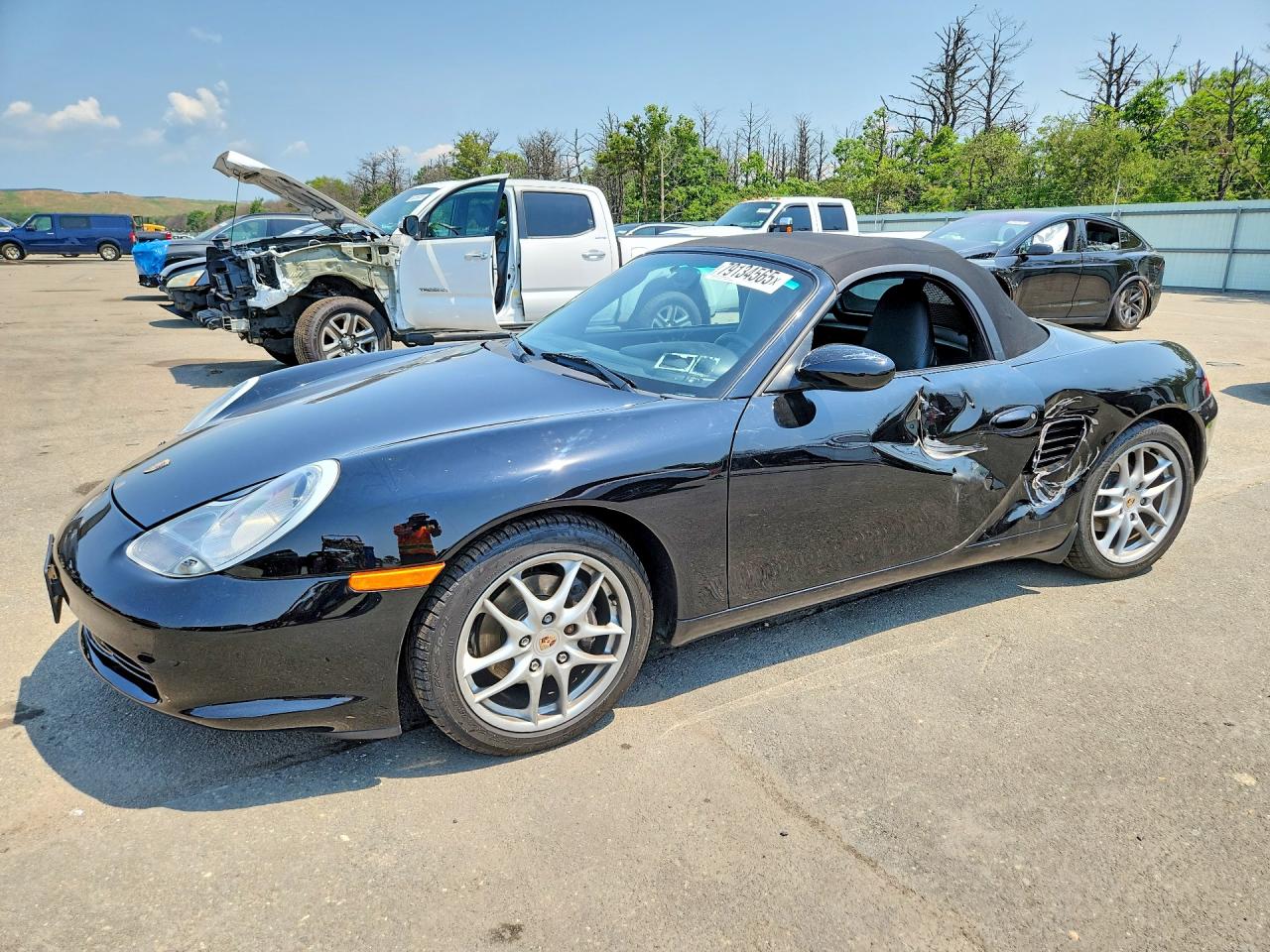 2004 Porsche Boxster Black vin: WP0CA29884U620933