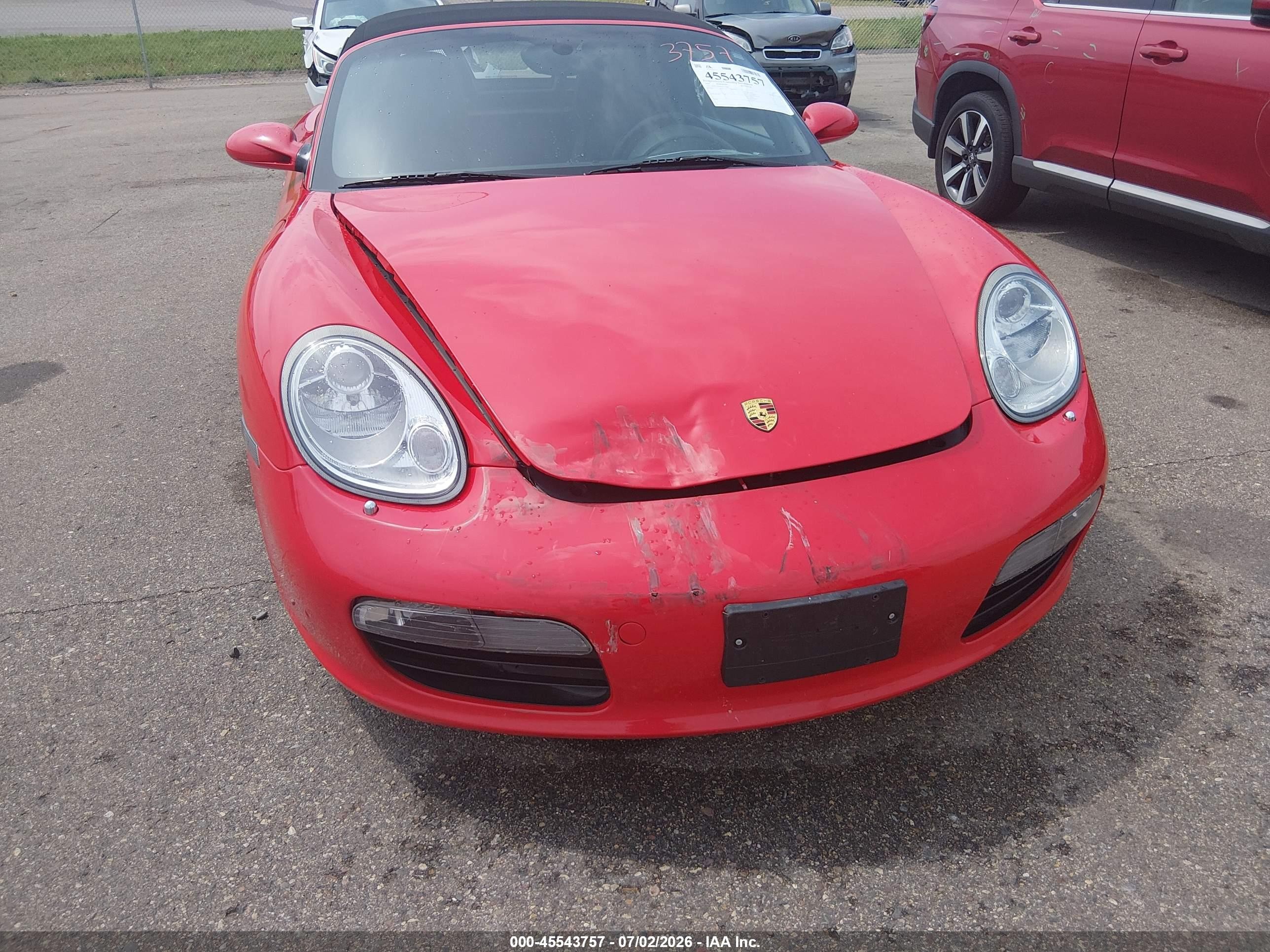2005 Porsche Boxster Red vin: WP0CA29885U712027