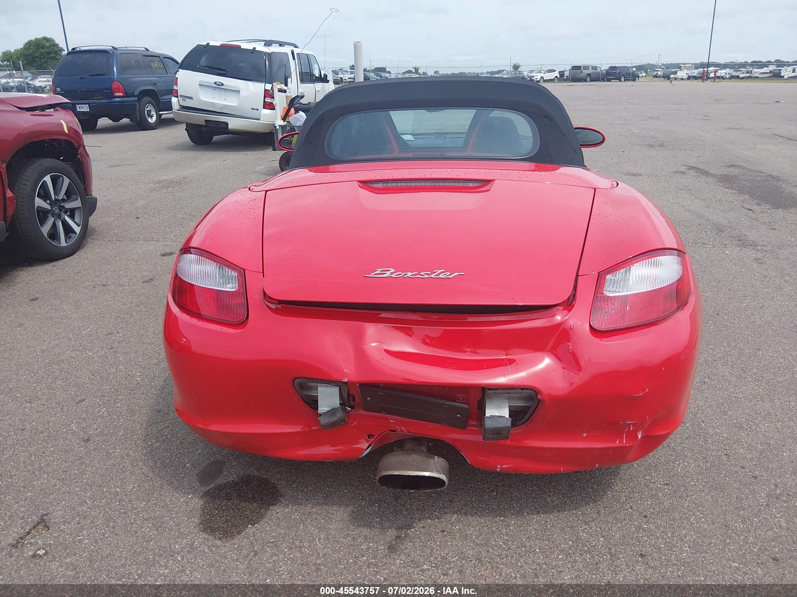 2005 Porsche Boxster Red vin: WP0CA29885U712027