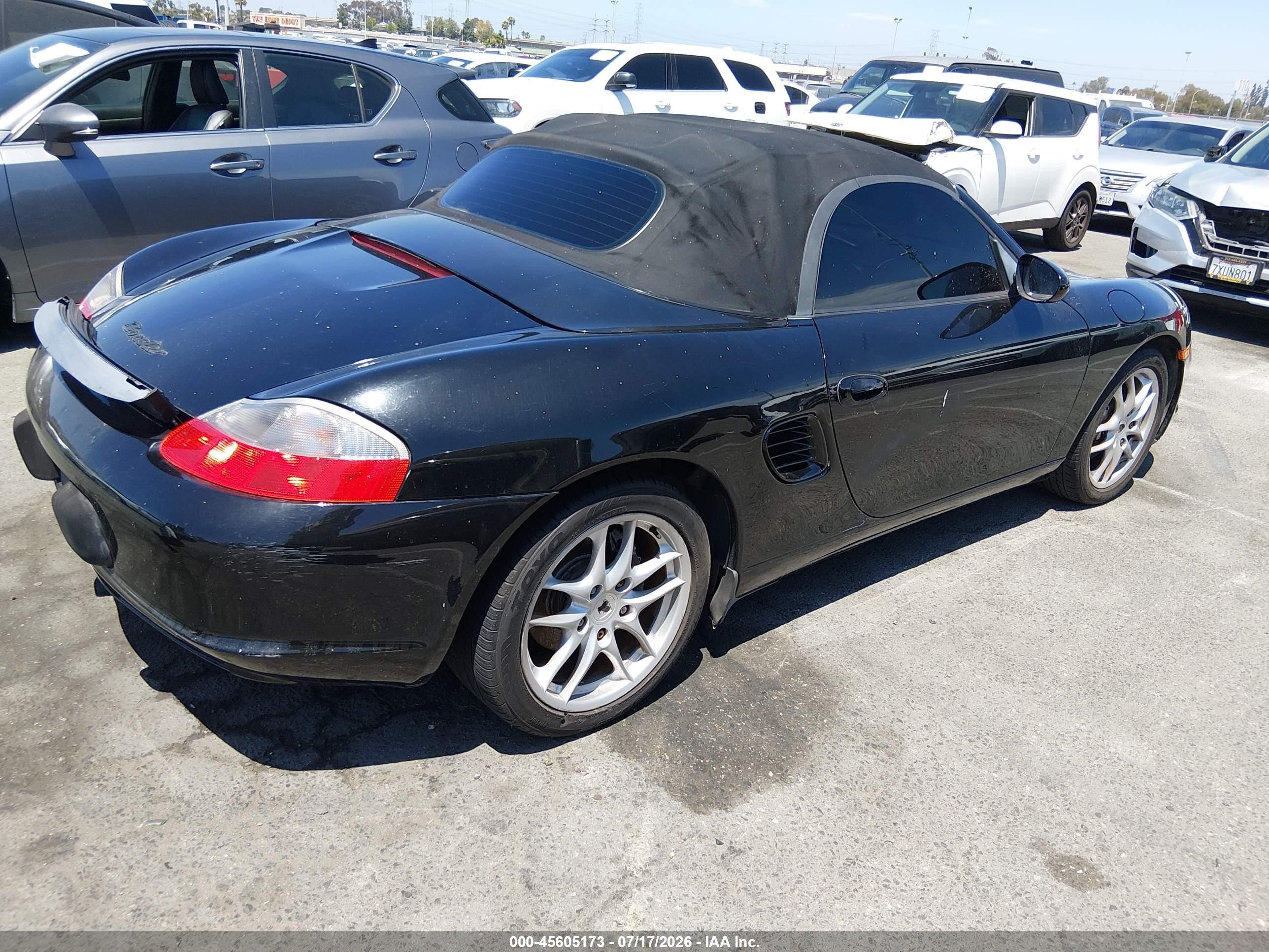 2003 Porsche Boxster   Black vin: WP0CA29893U620518