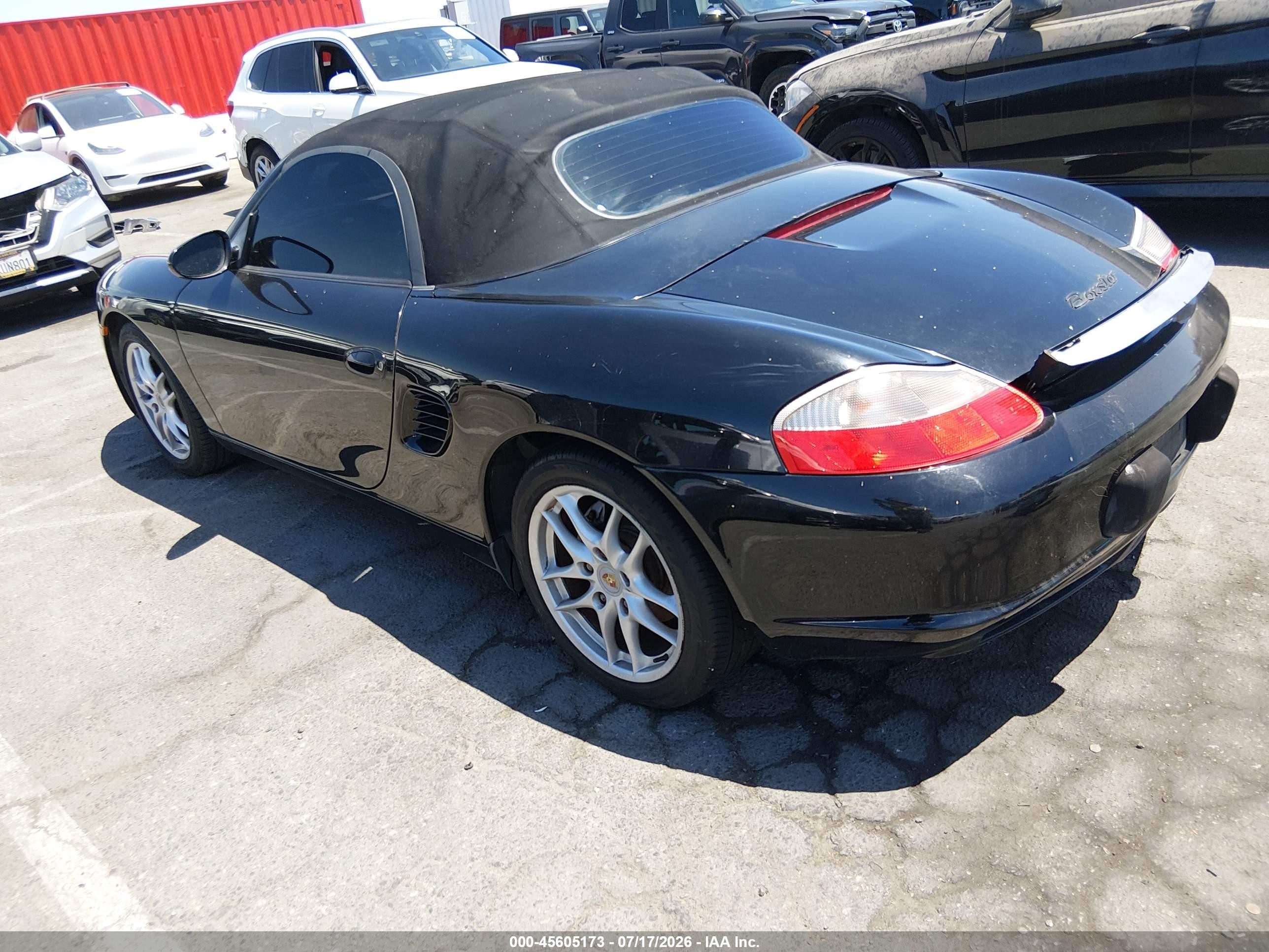 2003 Porsche Boxster   Black vin: WP0CA29893U620518