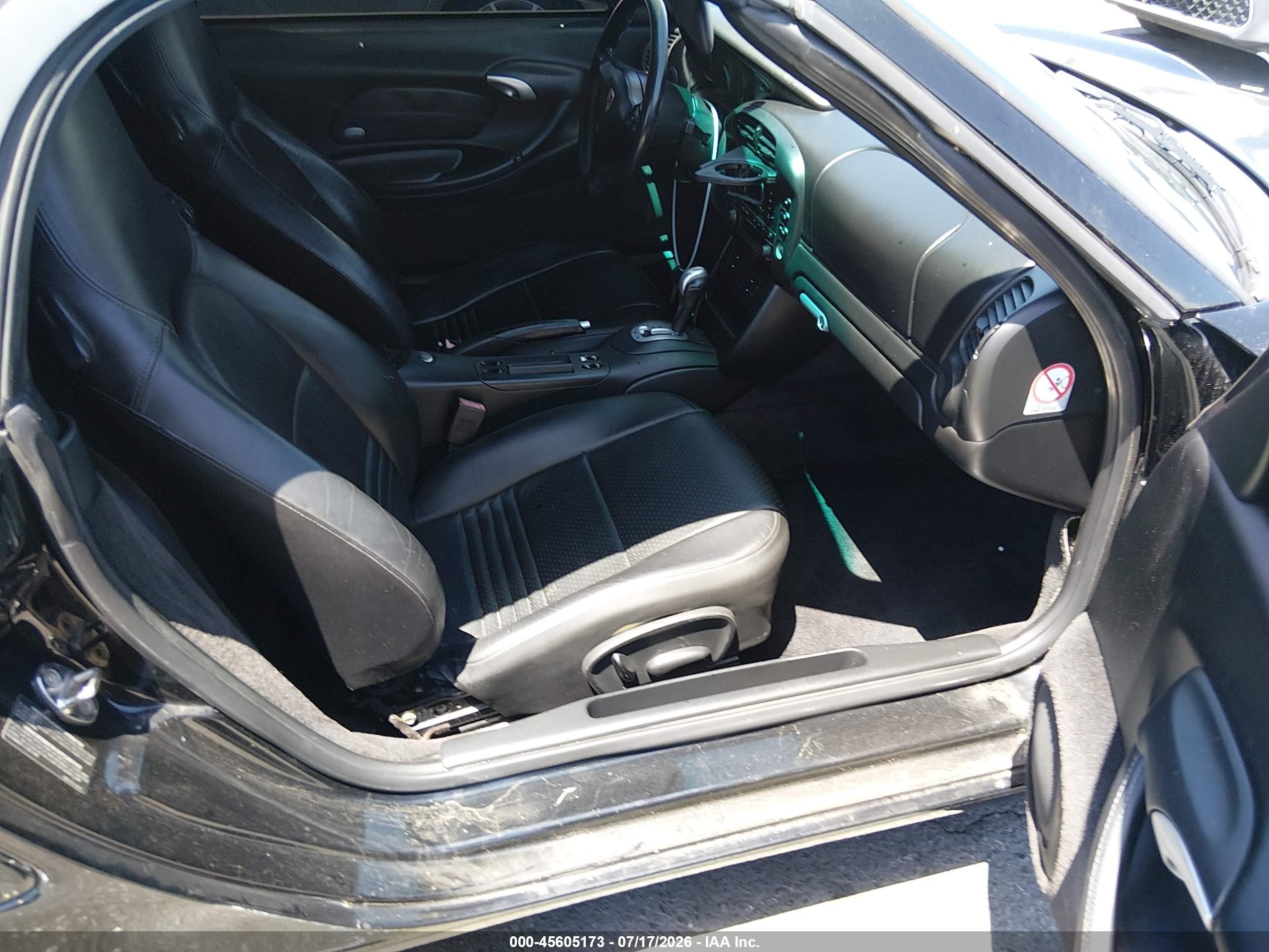 2003 Porsche Boxster   Black vin: WP0CA29893U620518