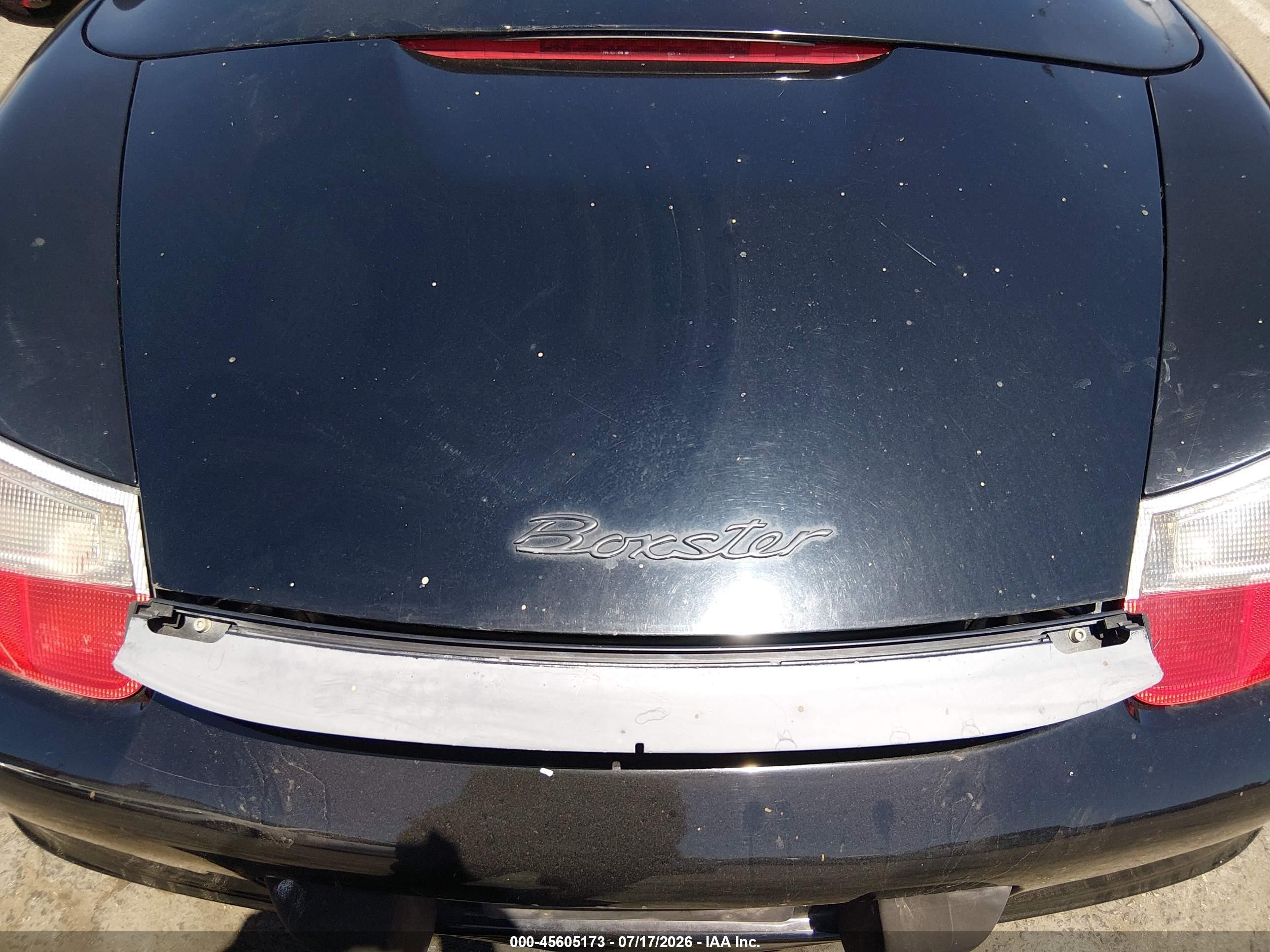 2003 Porsche Boxster   Black vin: WP0CA29893U620518