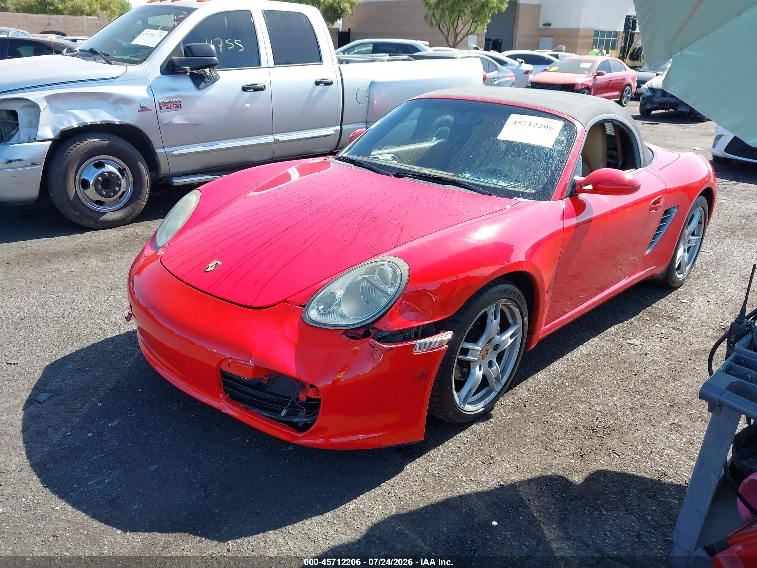 2005 Porsche Boxster   Красный vin: WP0CA29895U711971