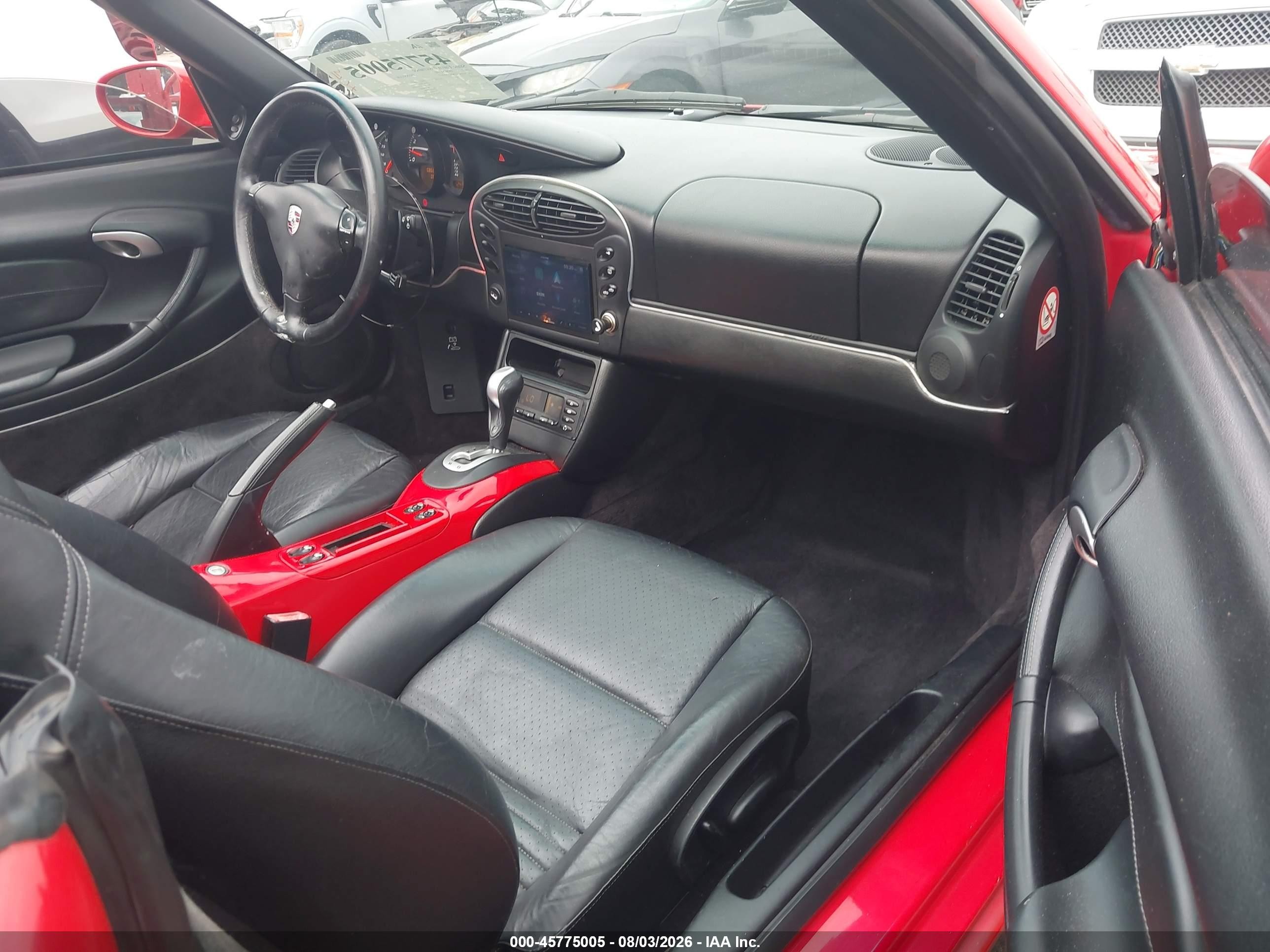 2002 Porsche Boxster Red vin: WP0CA298X2U620431