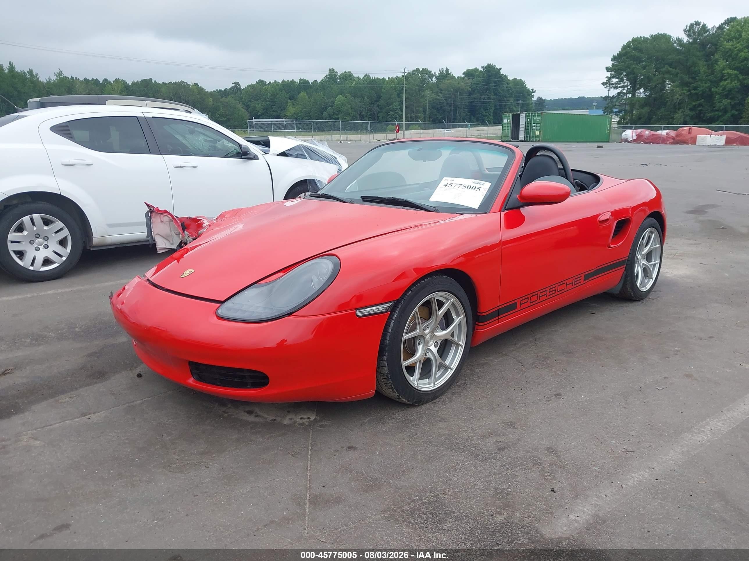 2002 Porsche Boxster Red vin: WP0CA298X2U620431