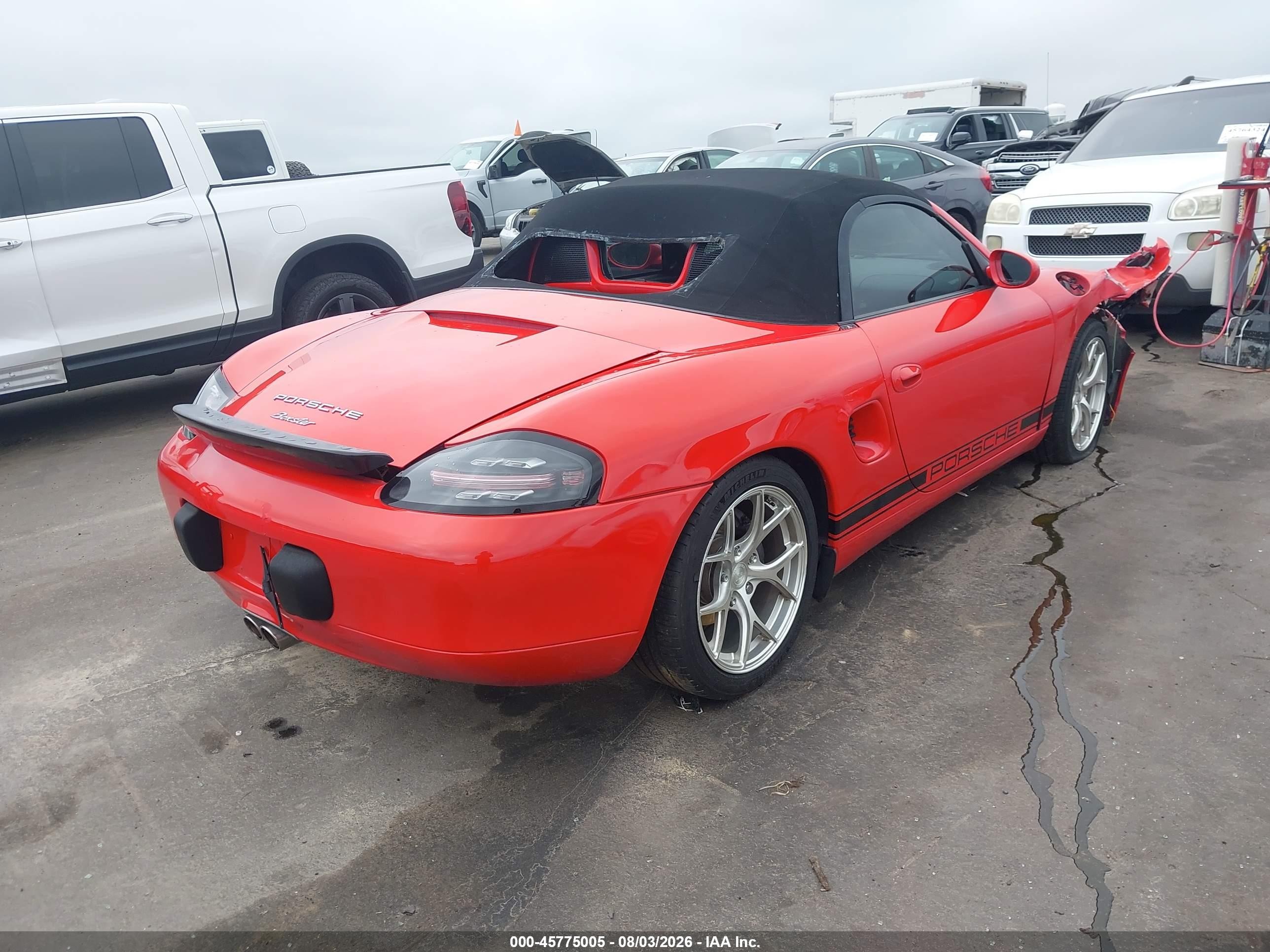 2002 Porsche Boxster Red vin: WP0CA298X2U620431