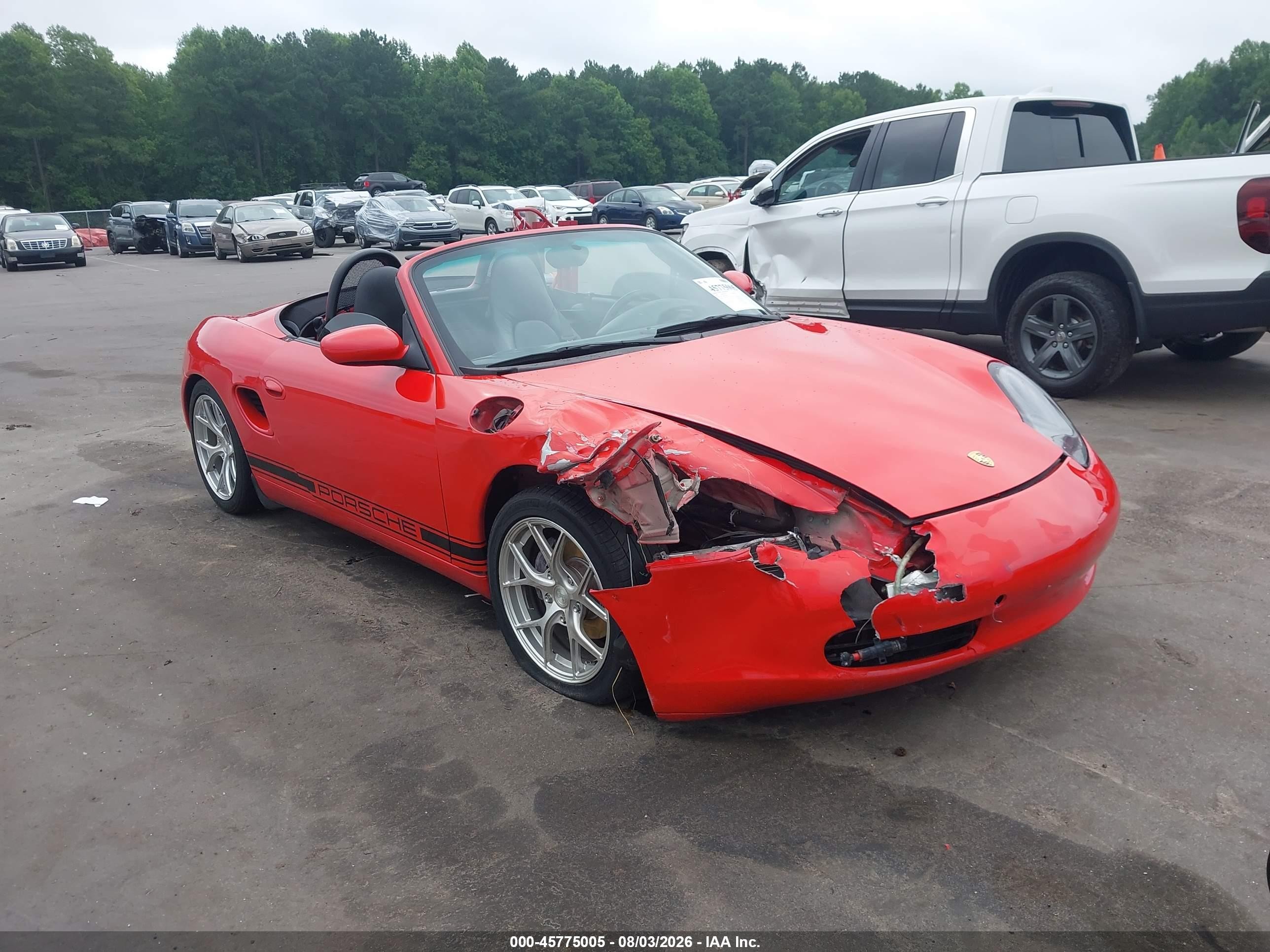 2002 Porsche Boxster Red vin: WP0CA298X2U620431