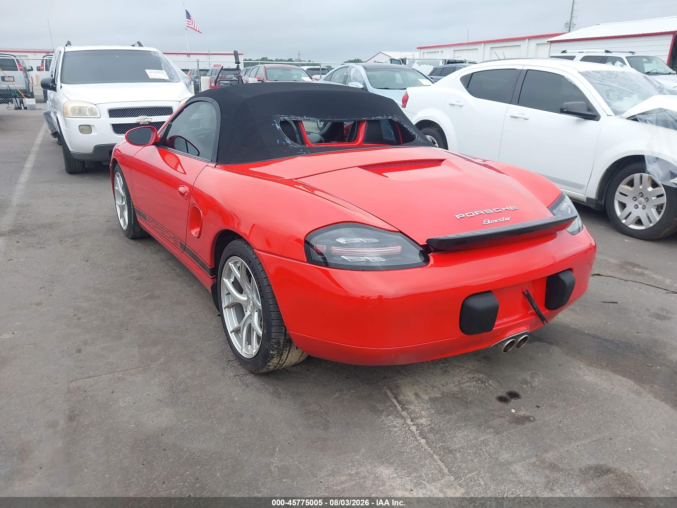 2002 Porsche Boxster Red vin: WP0CA298X2U620431
