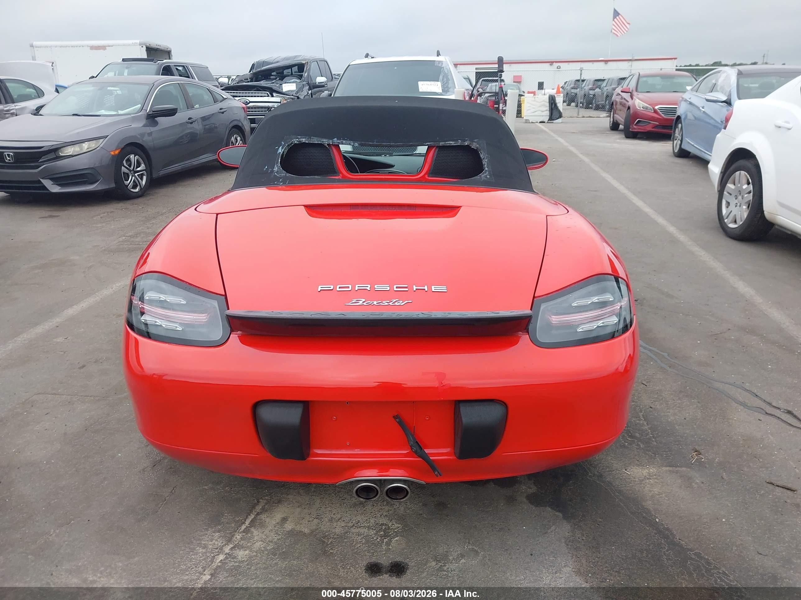 2002 Porsche Boxster Red vin: WP0CA298X2U620431