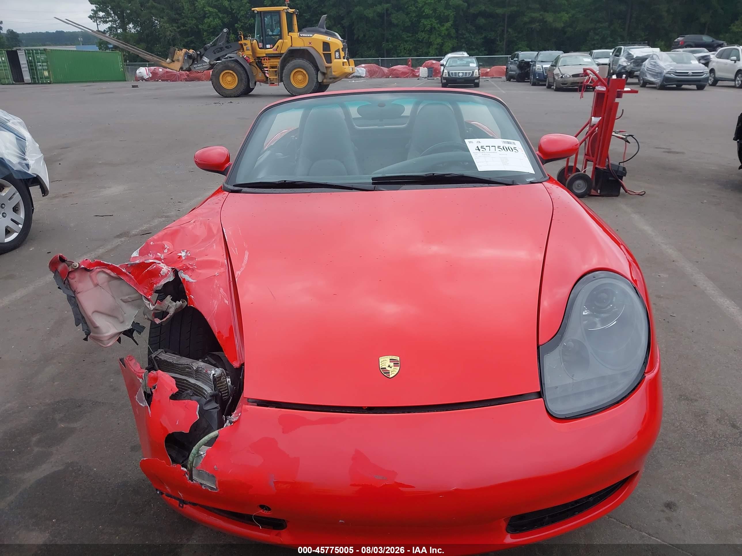 2002 Porsche Boxster Red vin: WP0CA298X2U620431