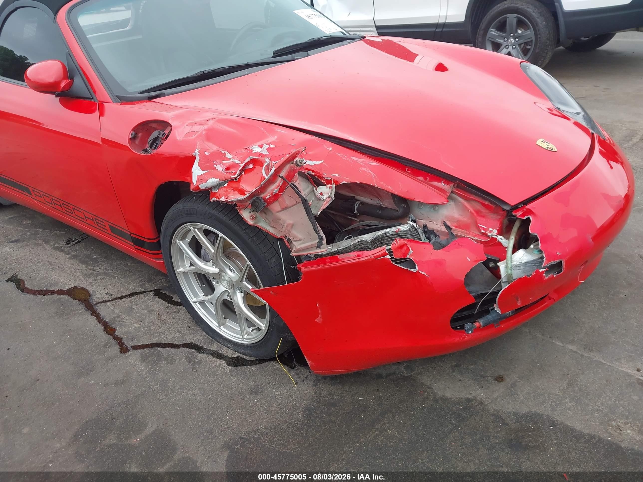 2002 Porsche Boxster Red vin: WP0CA298X2U620431