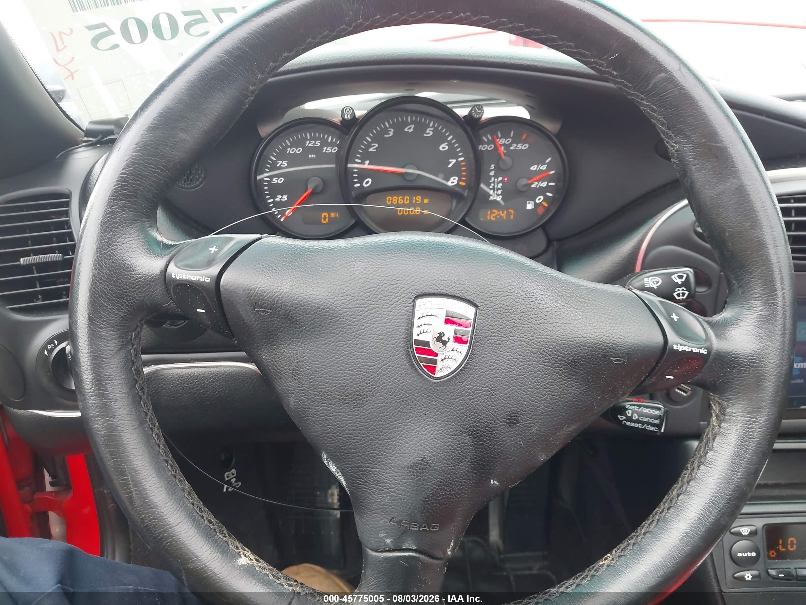 2002 Porsche Boxster Red vin: WP0CA298X2U620431
