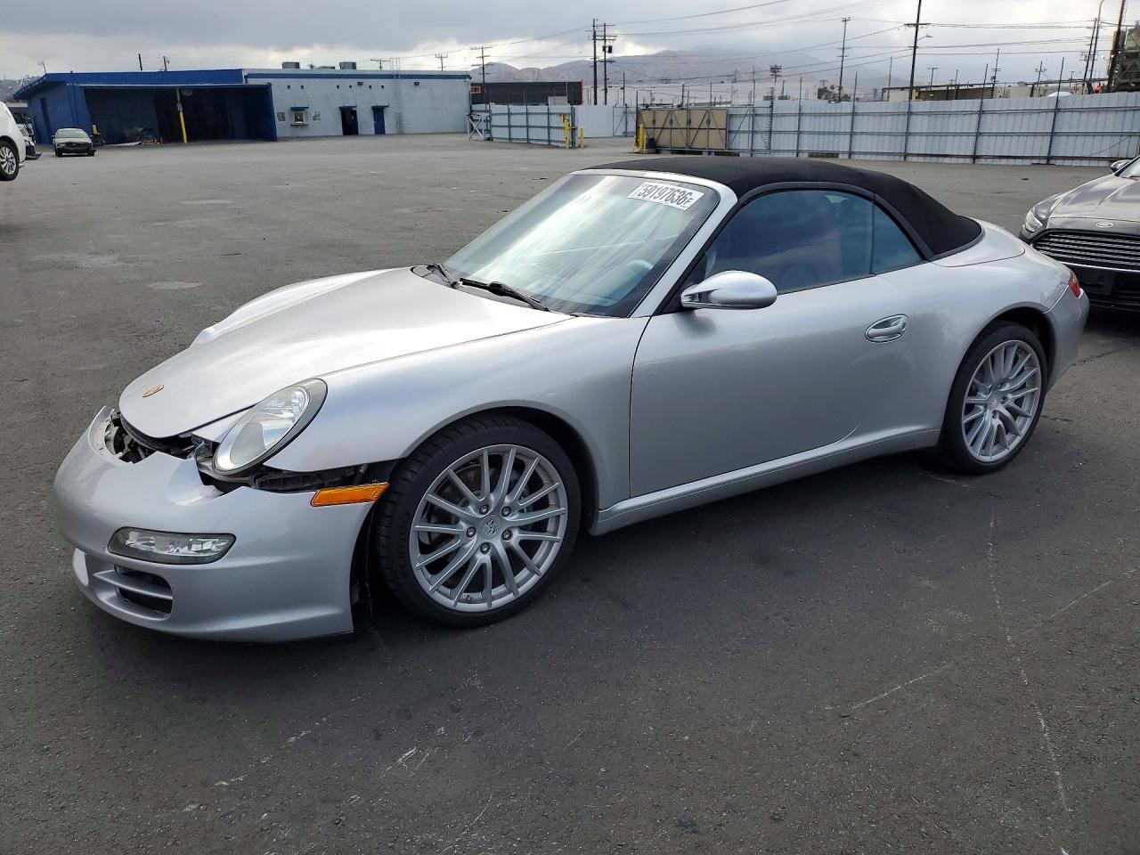 2007 Porsche 911 New Generation Carrera Cabriolet Silver vin: WP0CA29937S765922