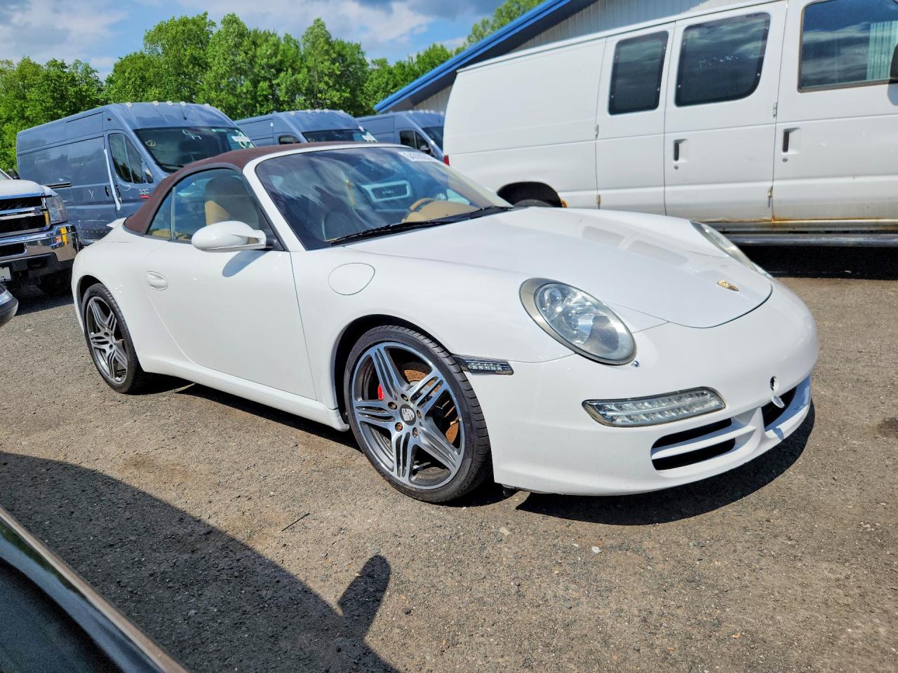 2005 Porsche 911 New Generation Carrera Cabriolet White vin: WP0CA29945S755302