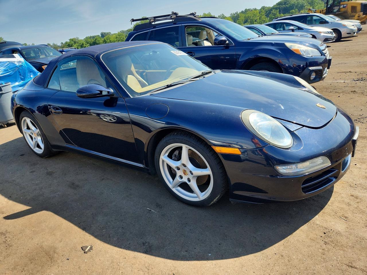 2008 Porsche 911 Carrera Cabriolet Blue vin: WP0CA29968S765382