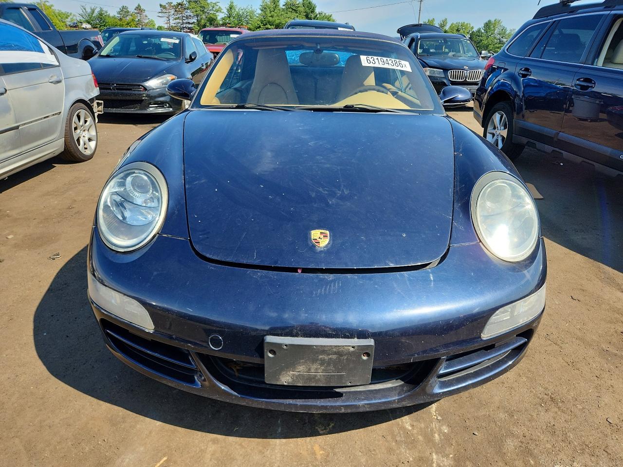 2008 Porsche 911 Carrera Cabriolet Blue vin: WP0CA29968S765382