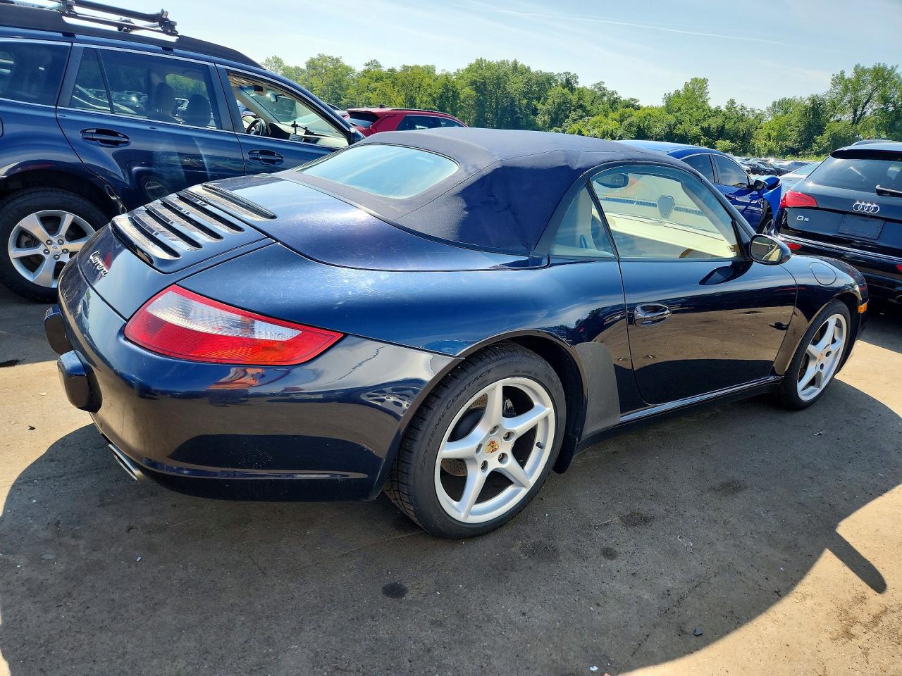 2008 Porsche 911 Carrera Cabriolet Blue vin: WP0CA29968S765382