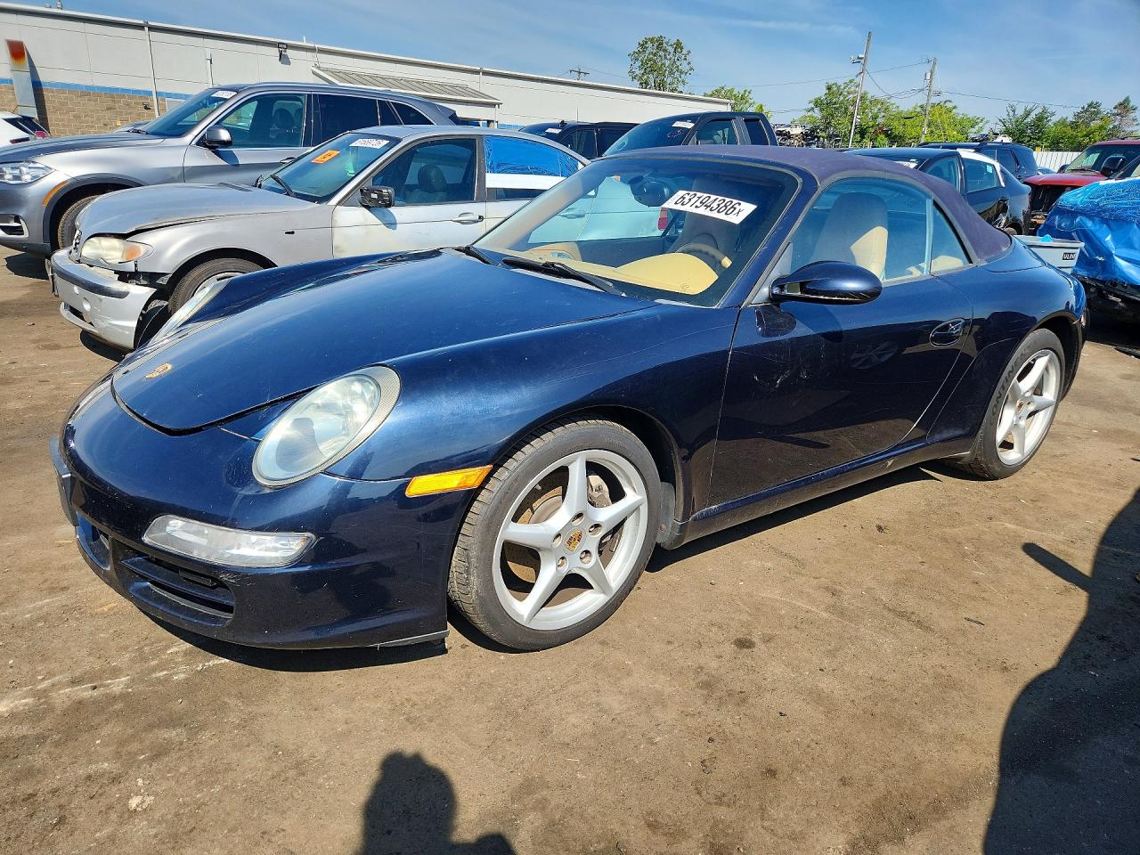 2008 Porsche 911 Carrera Cabriolet Blue vin: WP0CA29968S765382