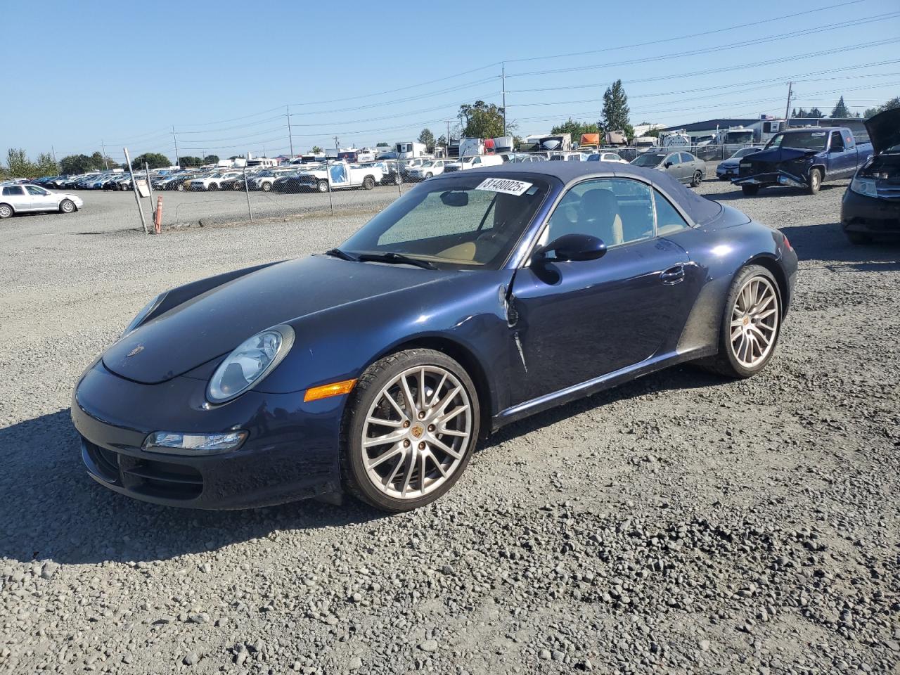 2008 Porsche 911 Carrera Cabriolet Blue vin: WP0CA29978S765715