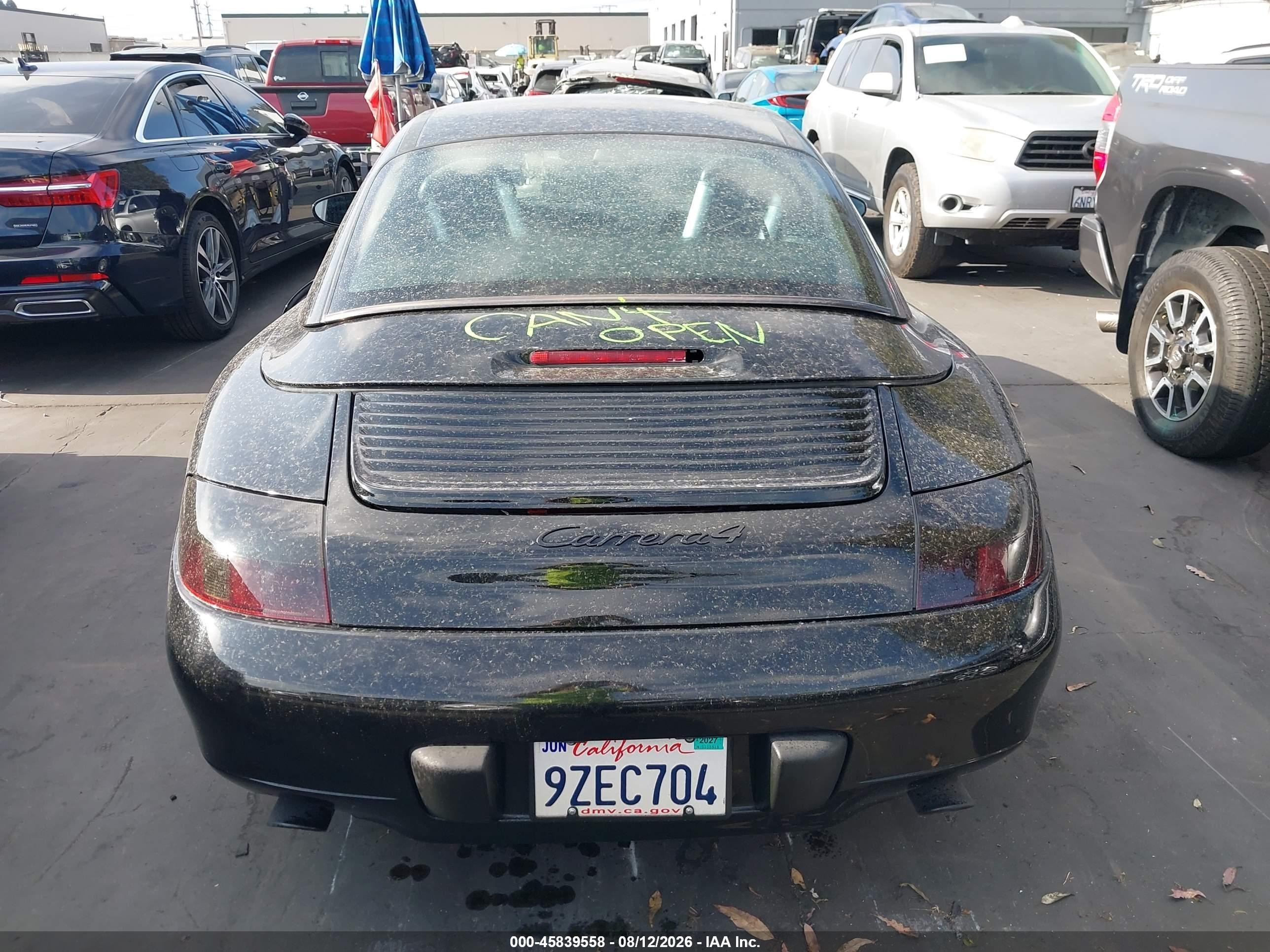 1999 Porsche 911 Carrera/carrera 4 Black vin: WP0CA2997XS652233