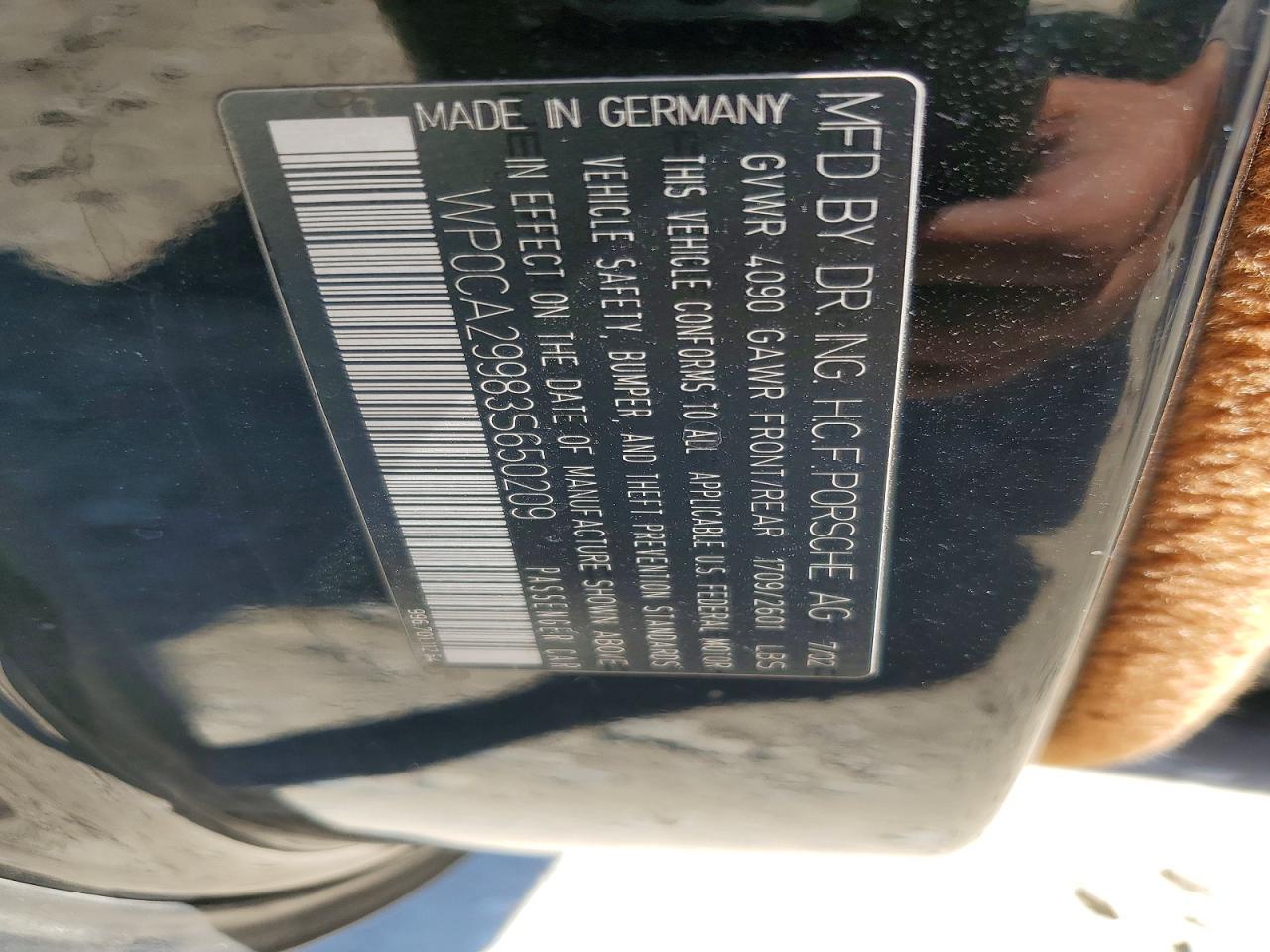 2003 Porsche 911 Carrera 2 Black vin: WP0CA29983S650209