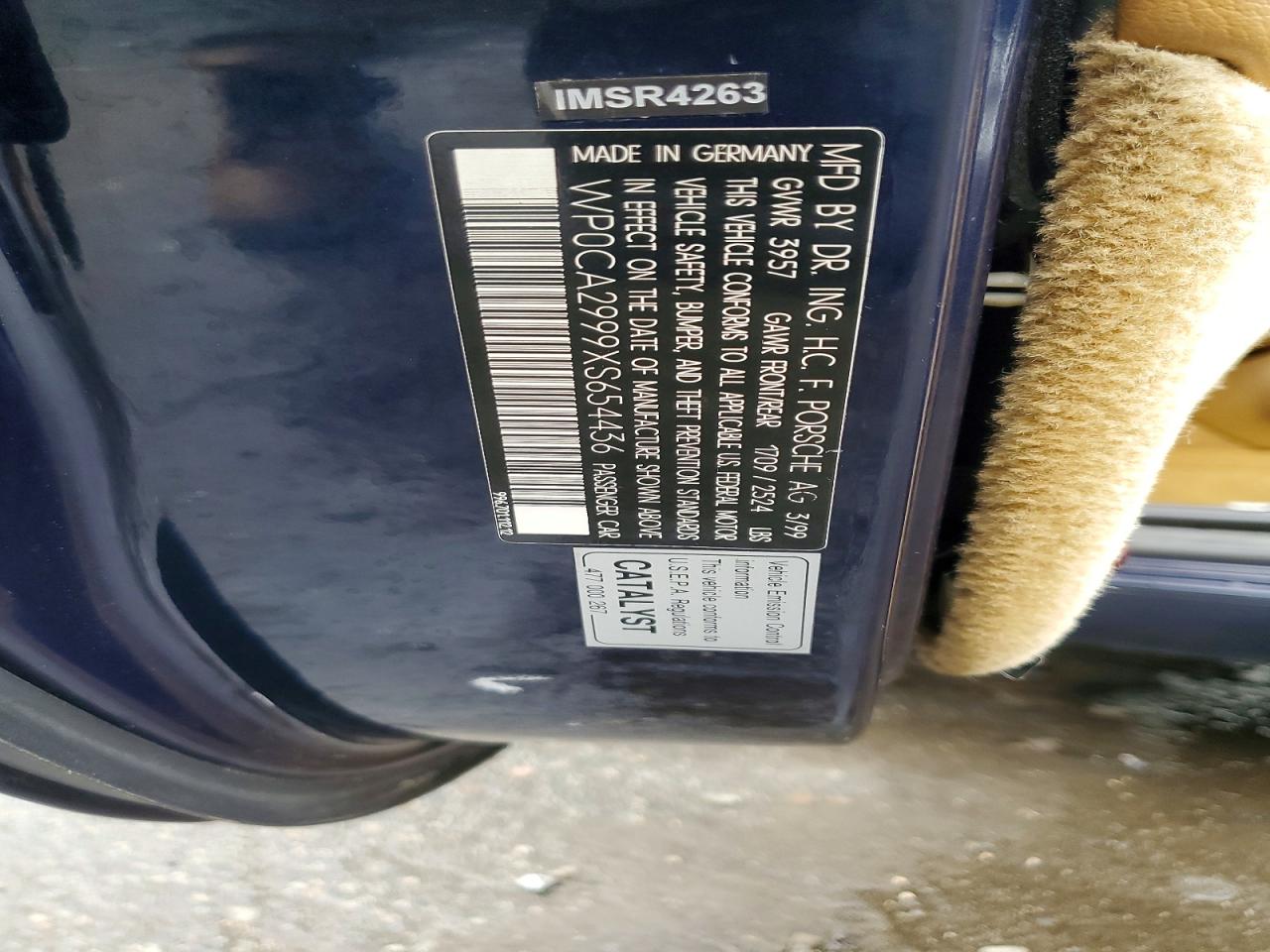1999 Porsche 911 Carrera Blue vin: WP0CA2999XS654436