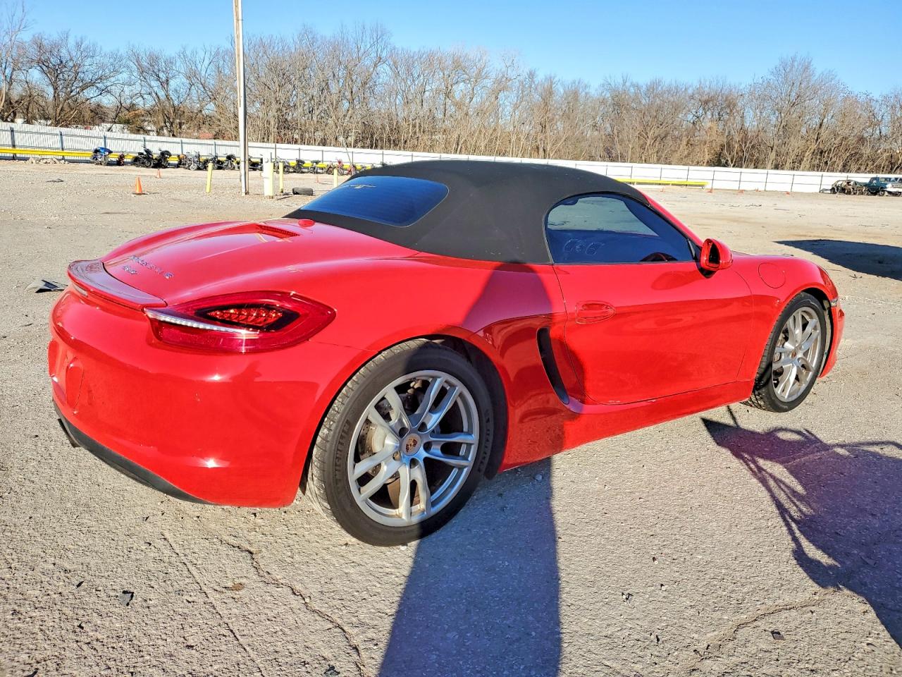 2014 Porsche Boxster Red vin: WP0CA2A80ES121066