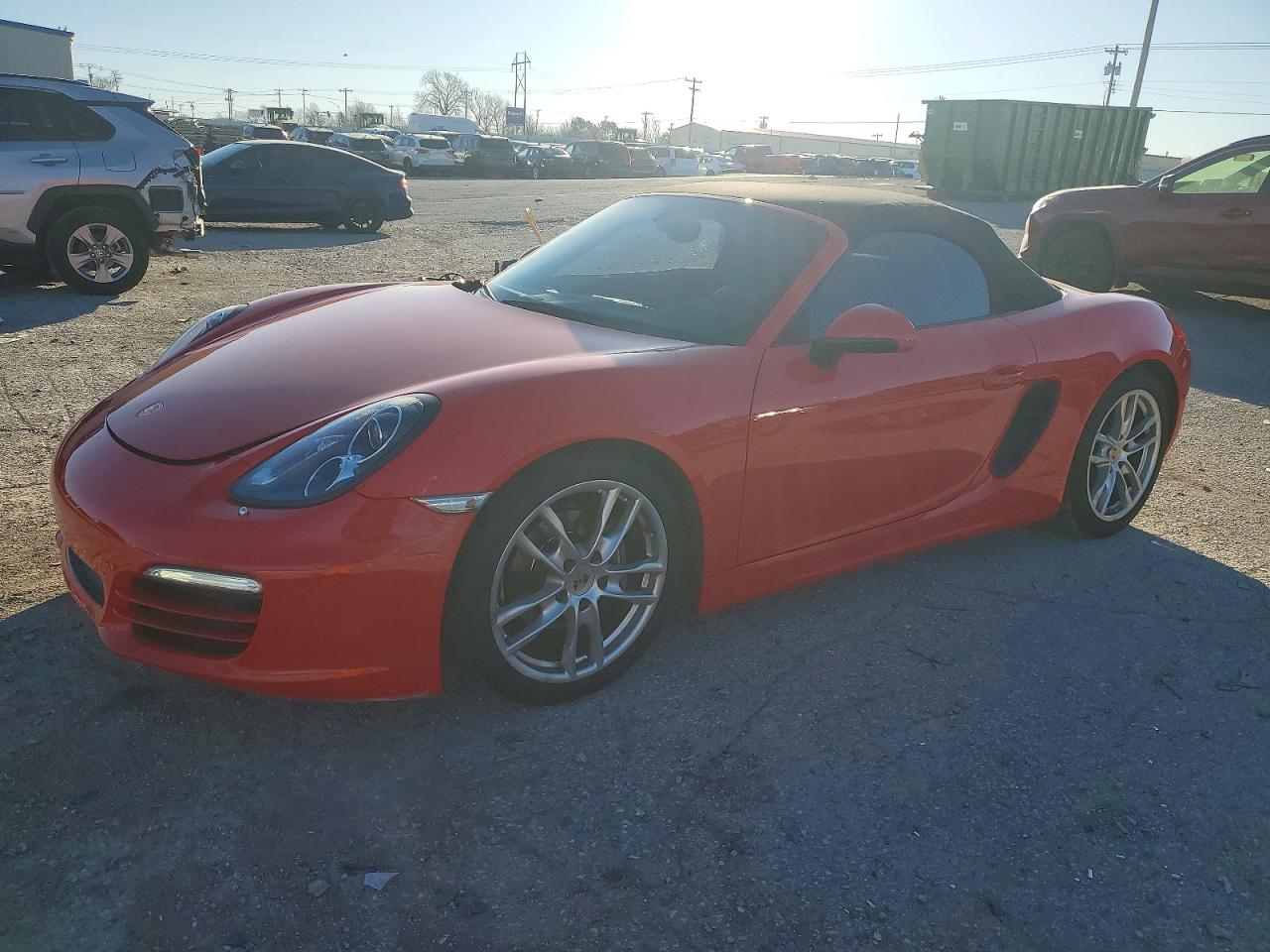 2014 Porsche Boxster Red vin: WP0CA2A80ES121066