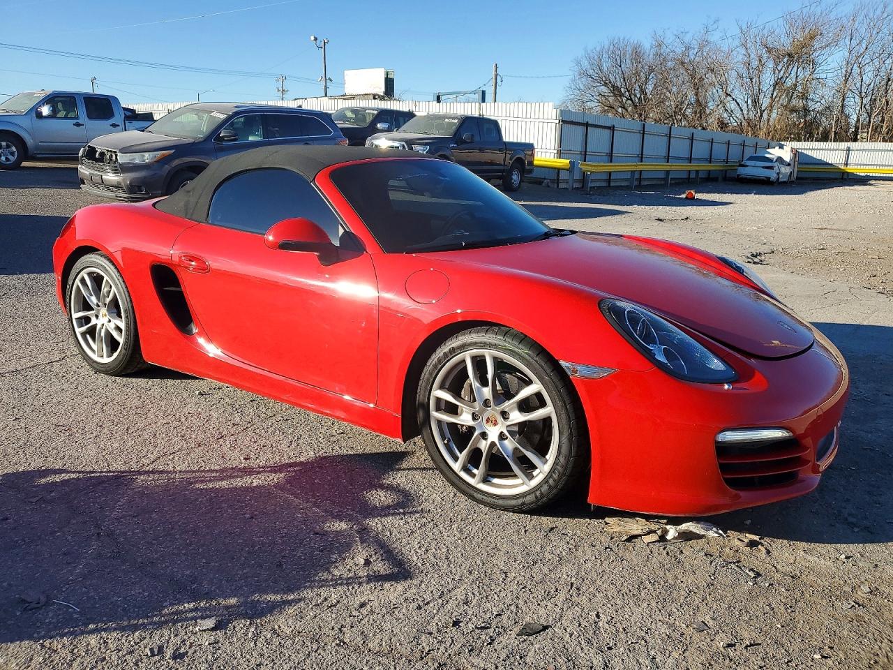 2014 Porsche Boxster Red vin: WP0CA2A80ES121066