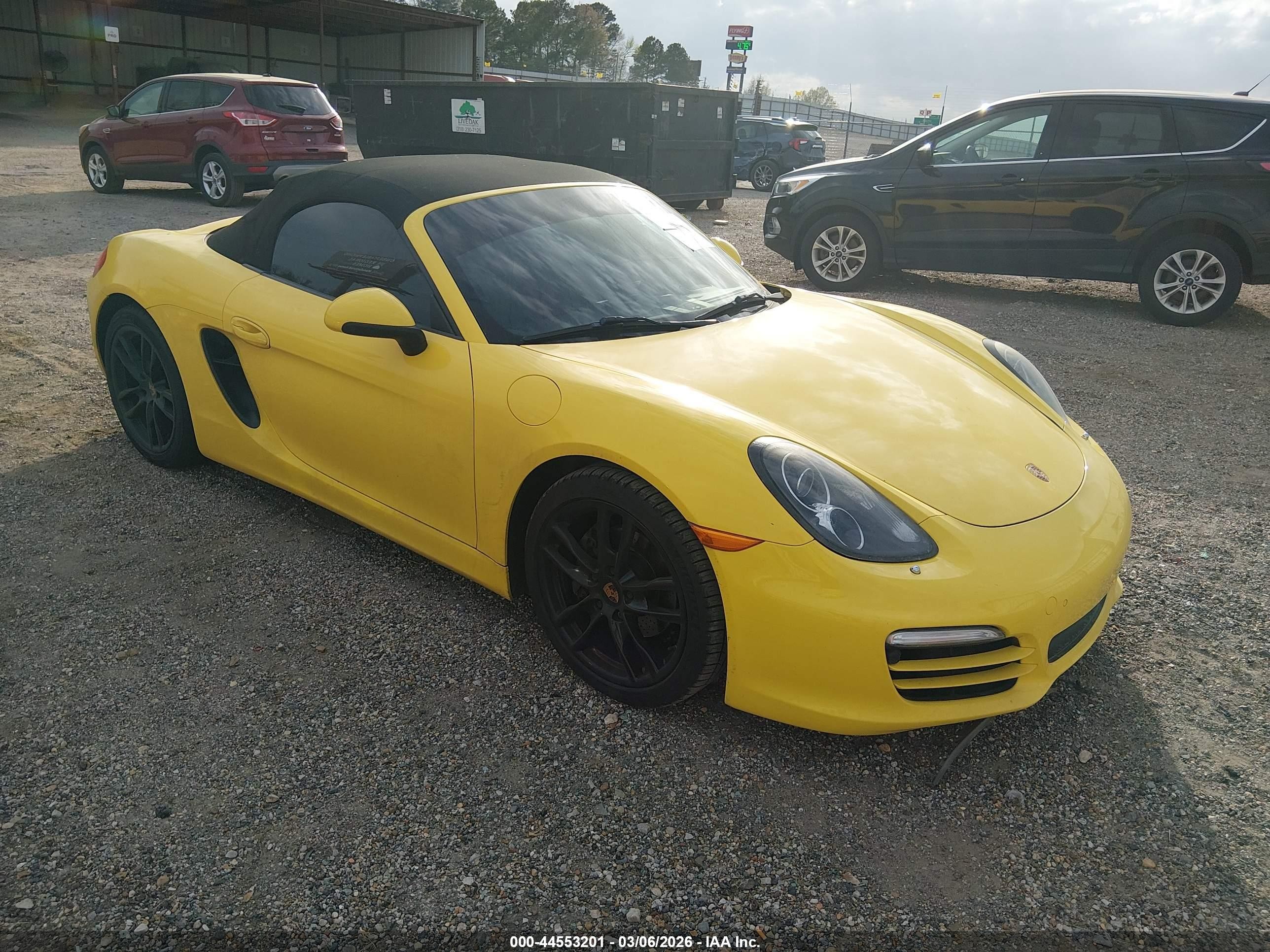 2014 Porsche Boxster   Yellow vin: WP0CA2A82ES122008