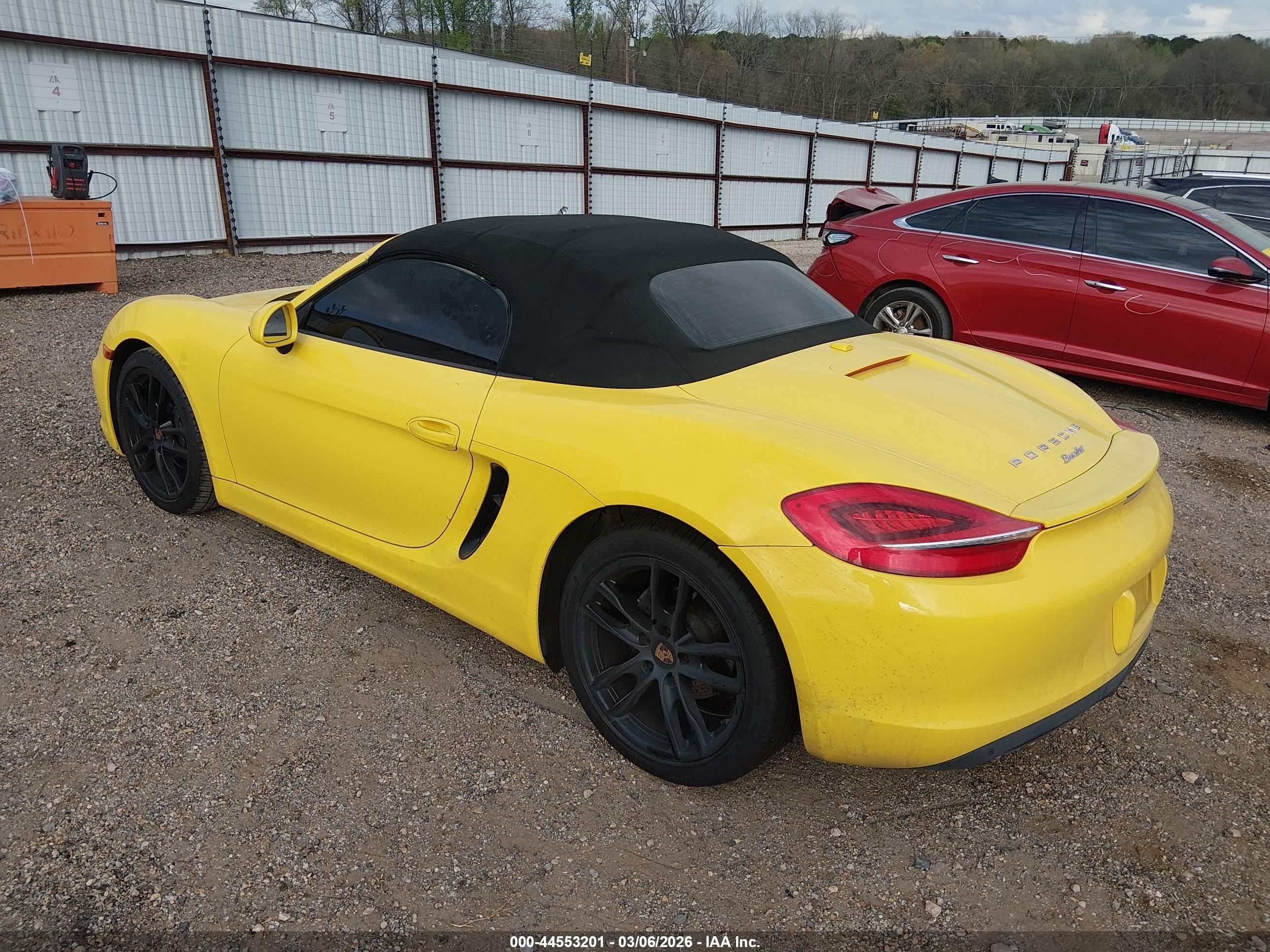 2014 Porsche Boxster   Yellow vin: WP0CA2A82ES122008