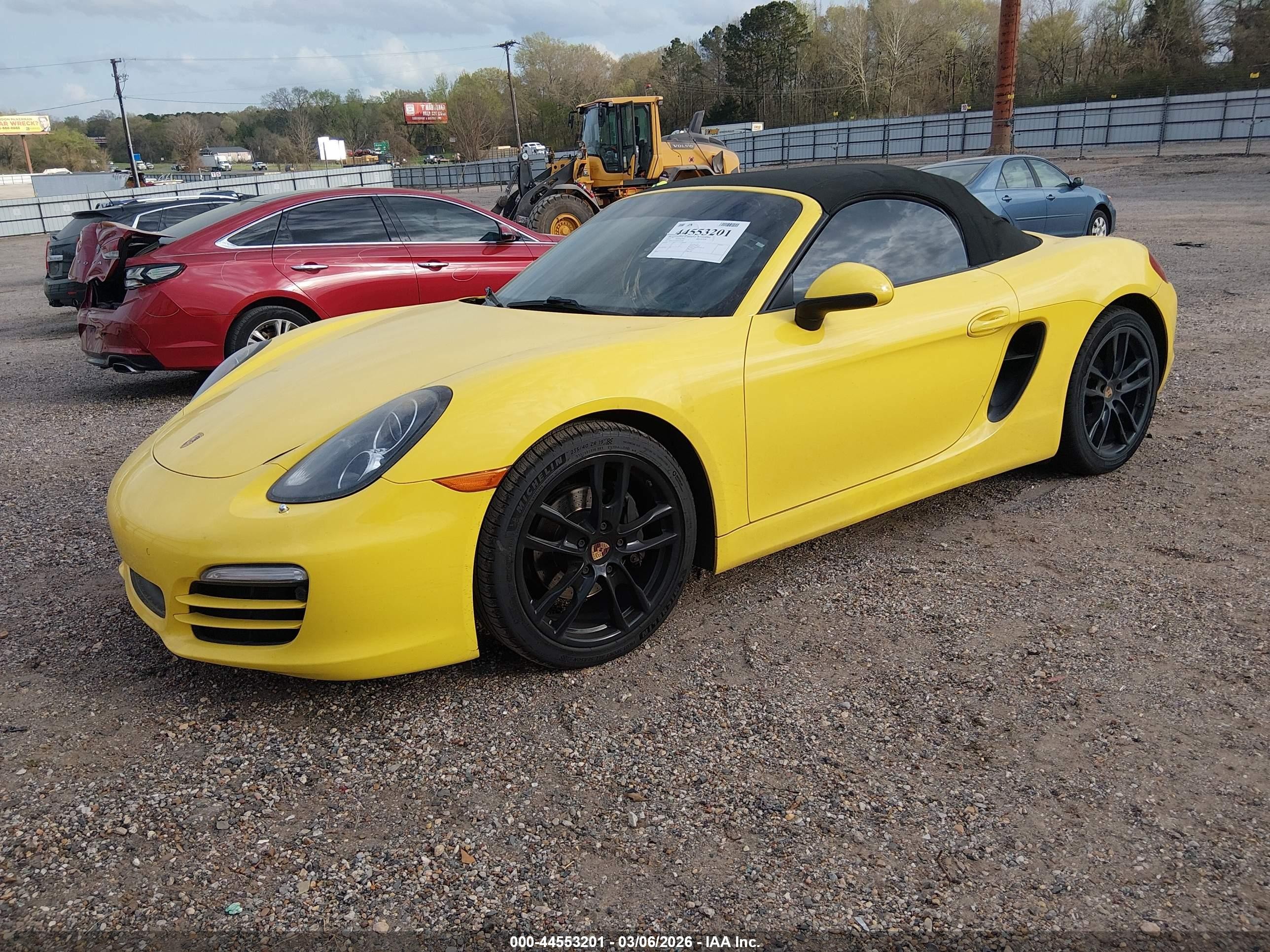 2014 Porsche Boxster   Yellow vin: WP0CA2A82ES122008